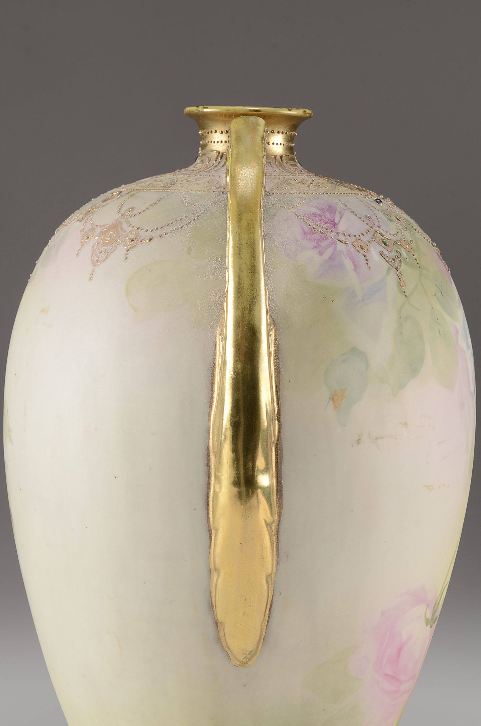 Circa 1891-1911 Large Hand-Painted Nippon Vase