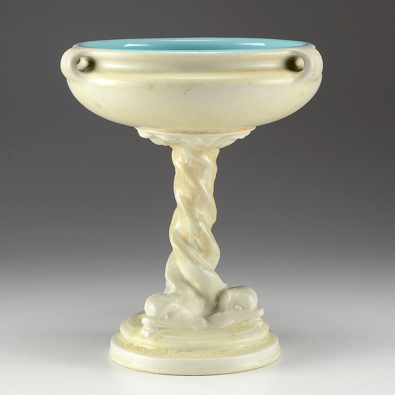 Rookwood Pottery Compote with Dolphin Base