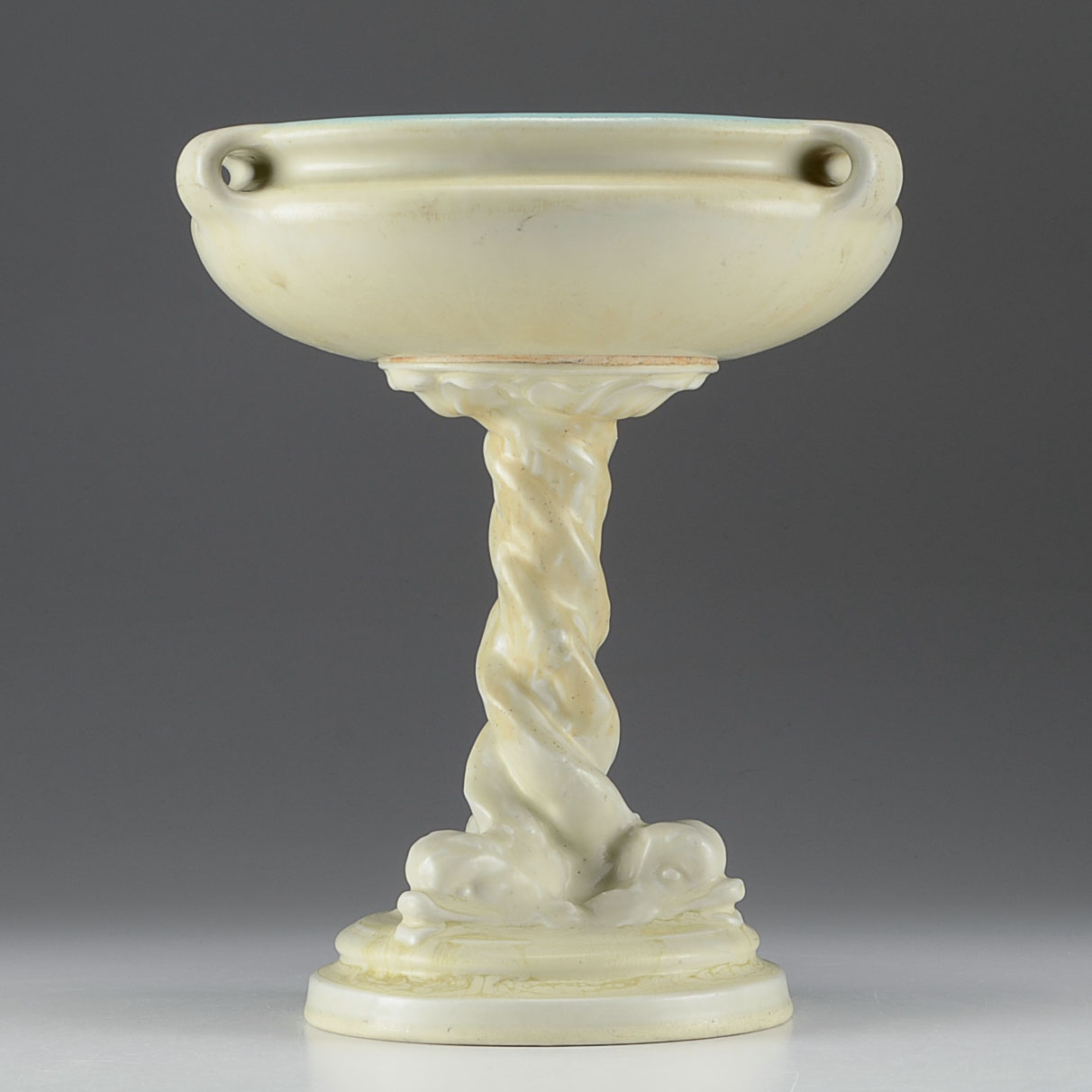 Rookwood Pottery Compote with Dolphin Base