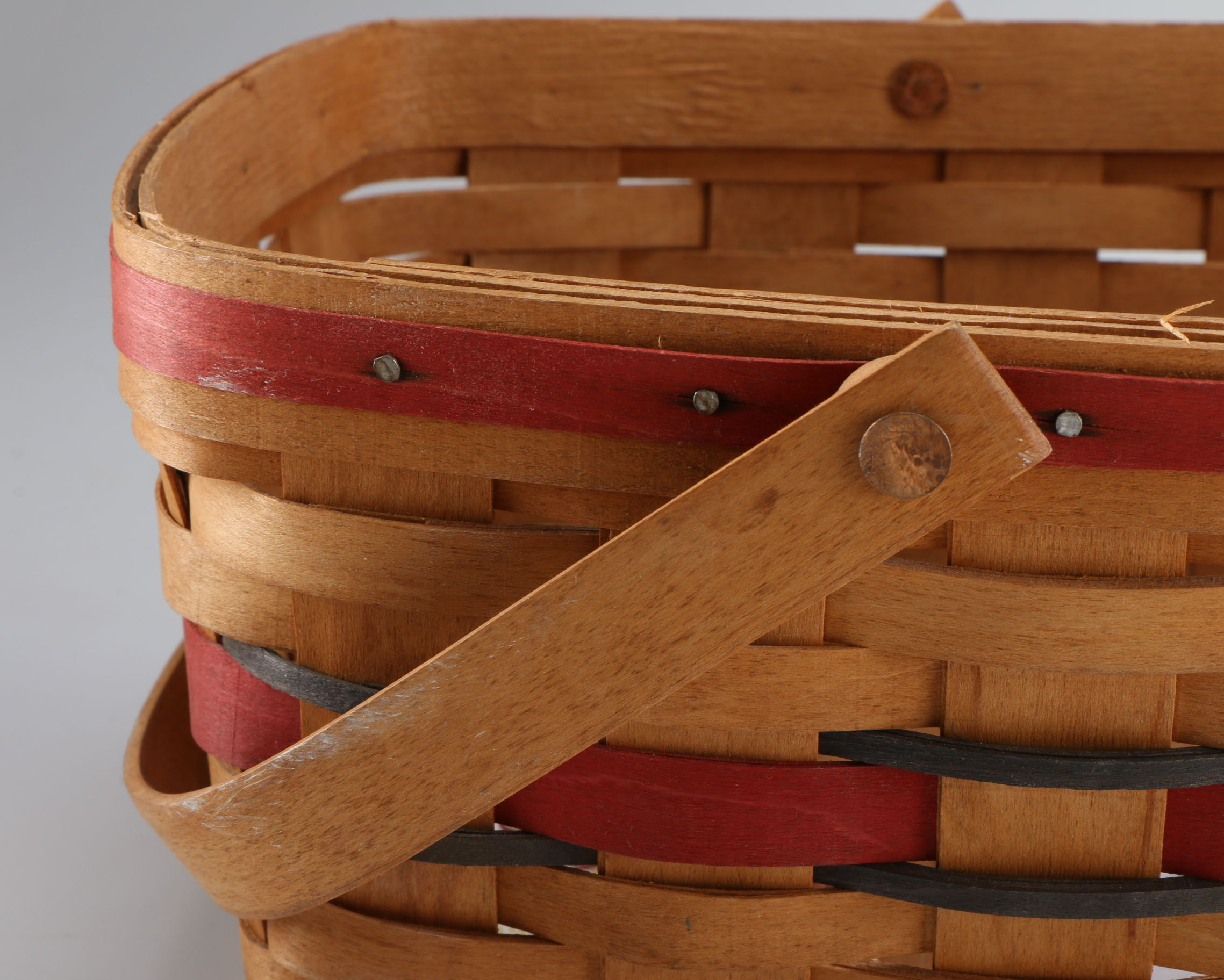 A Collection of Five 1990s Longaberger Handwoven Baskets