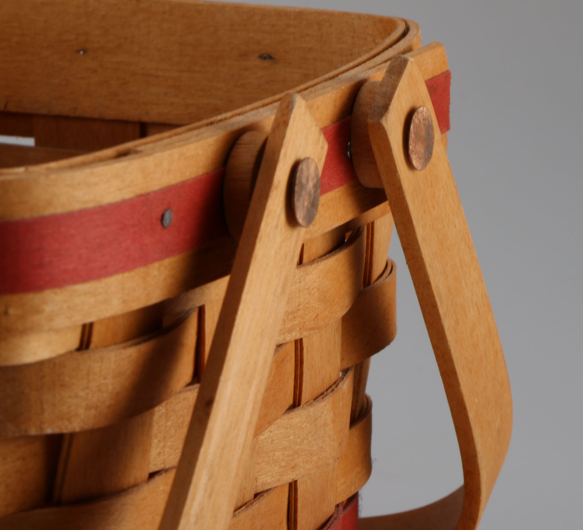 A Collection of Five 1990s Longaberger Handwoven Baskets