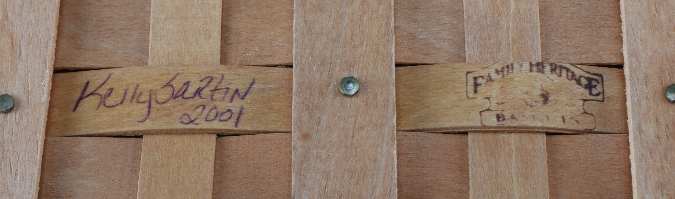 A Collection of Five 1990s Longaberger Handwoven Baskets