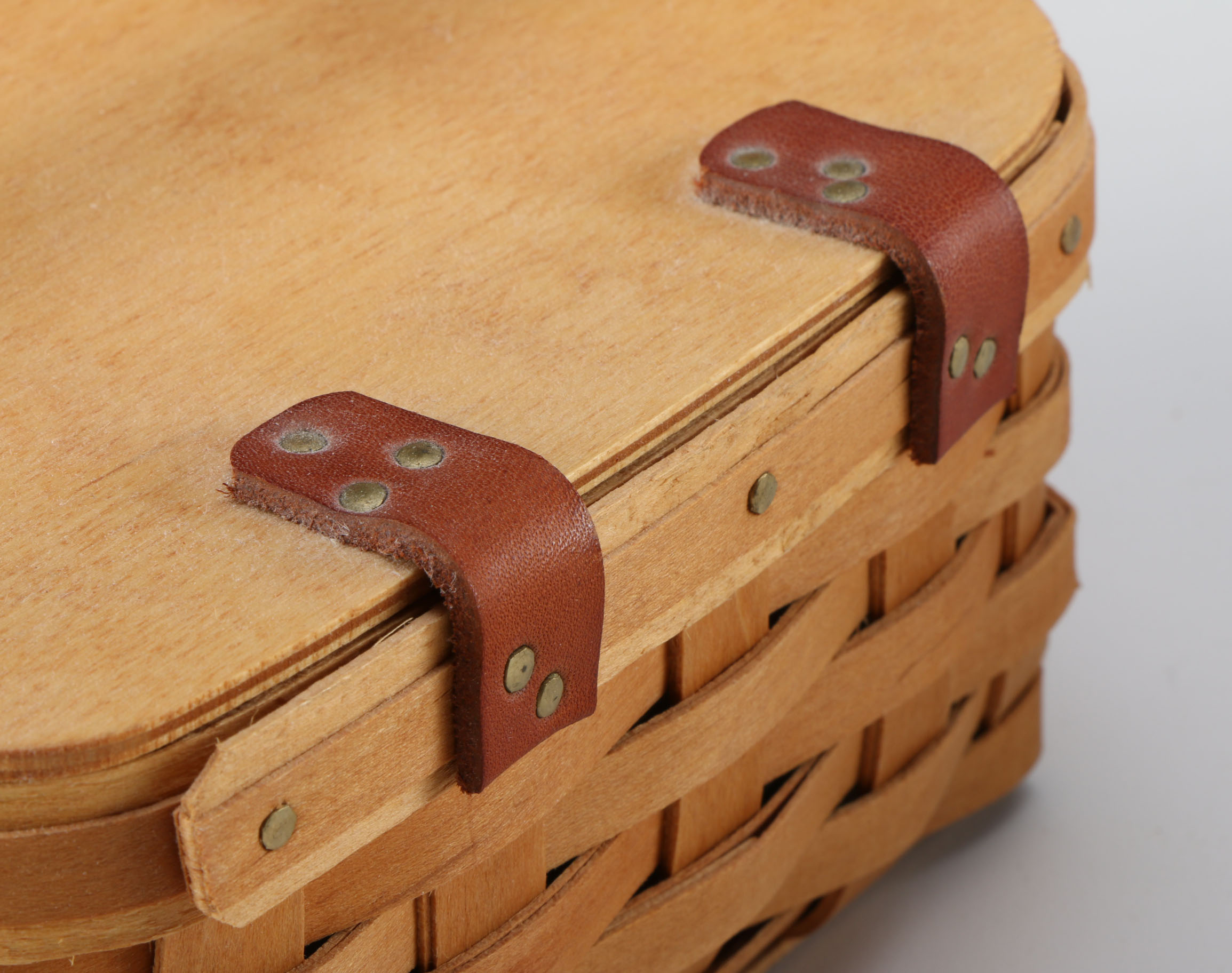 A Collection of Five 1990s Longaberger Handwoven Baskets