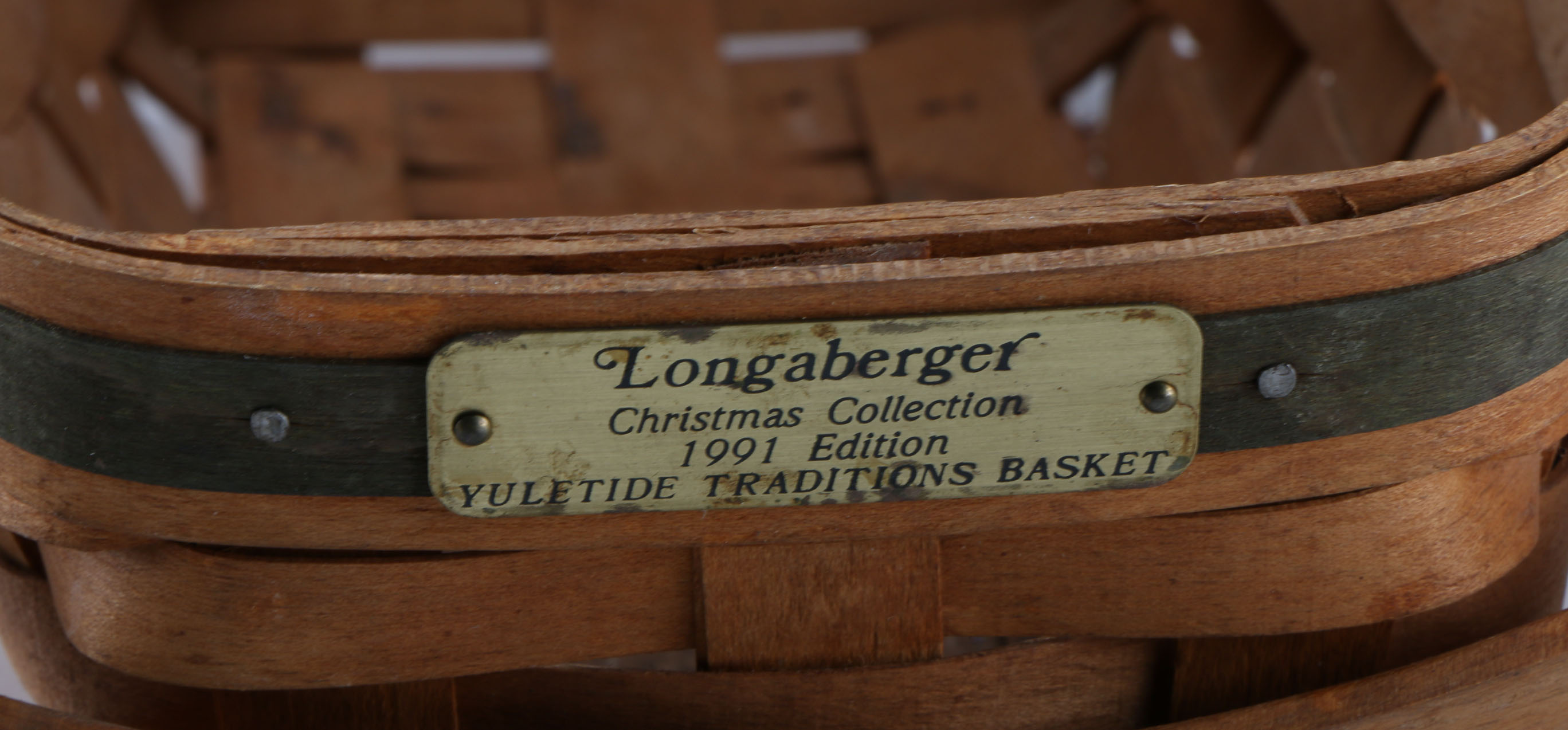 A Collection of Five 1990s Longaberger Handwoven Baskets