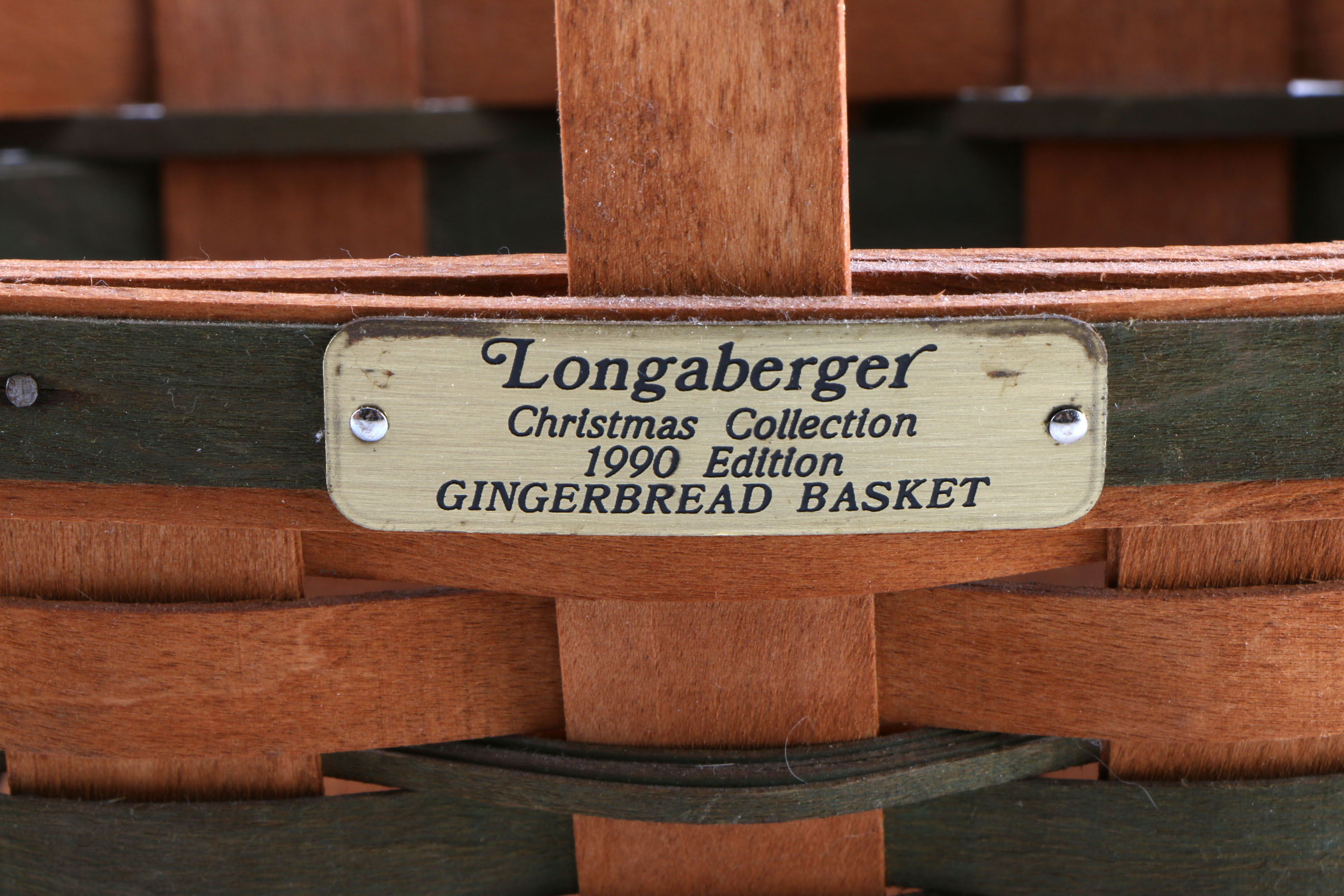 A Collection of Five 1990s Longaberger Handwoven Baskets
