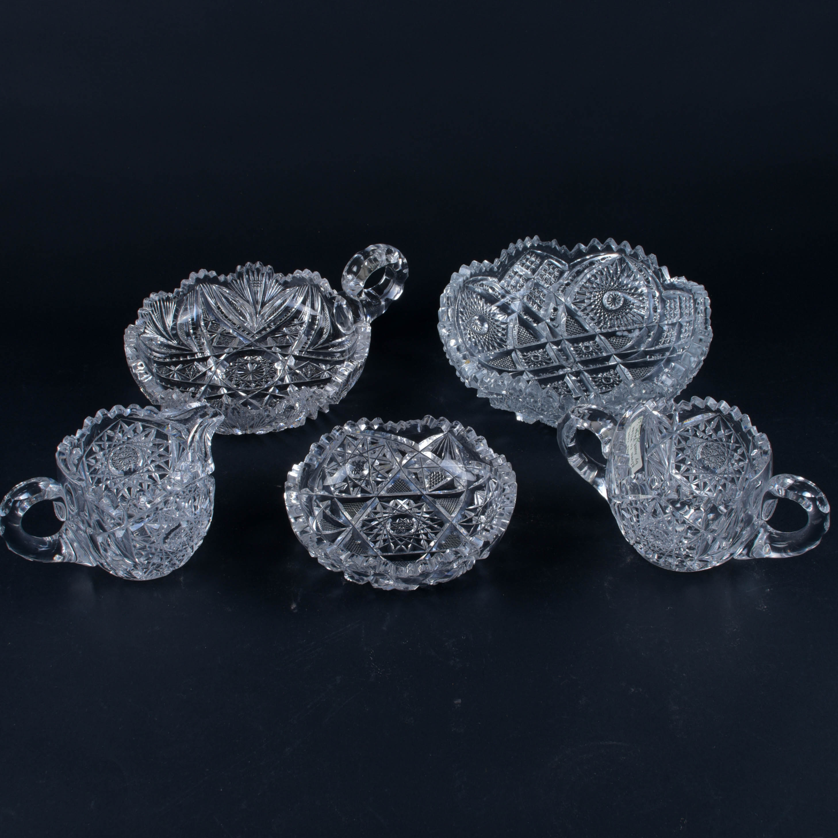 Assorted Decorative Glass Bowls and Servingware