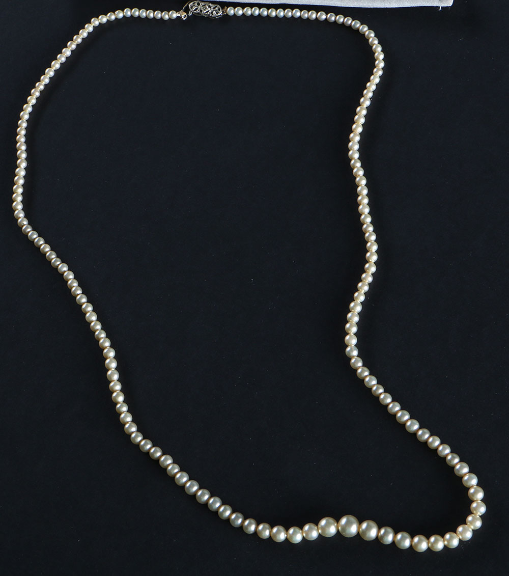 Vintage Costume Pearl Necklaces with Nieman Marcus Cases
