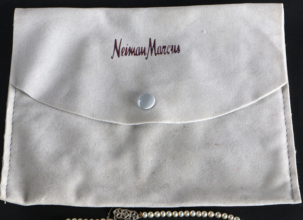 Vintage Costume Pearl Necklaces with Nieman Marcus Cases
