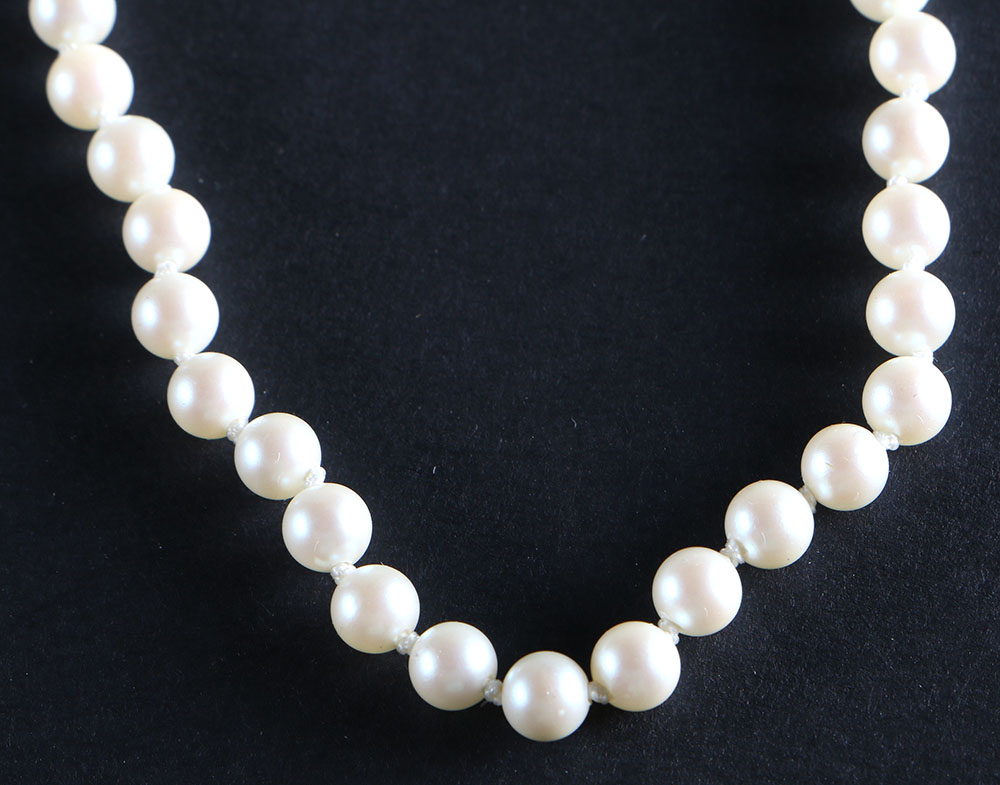 Vintage Costume Pearl Necklaces with Nieman Marcus Cases