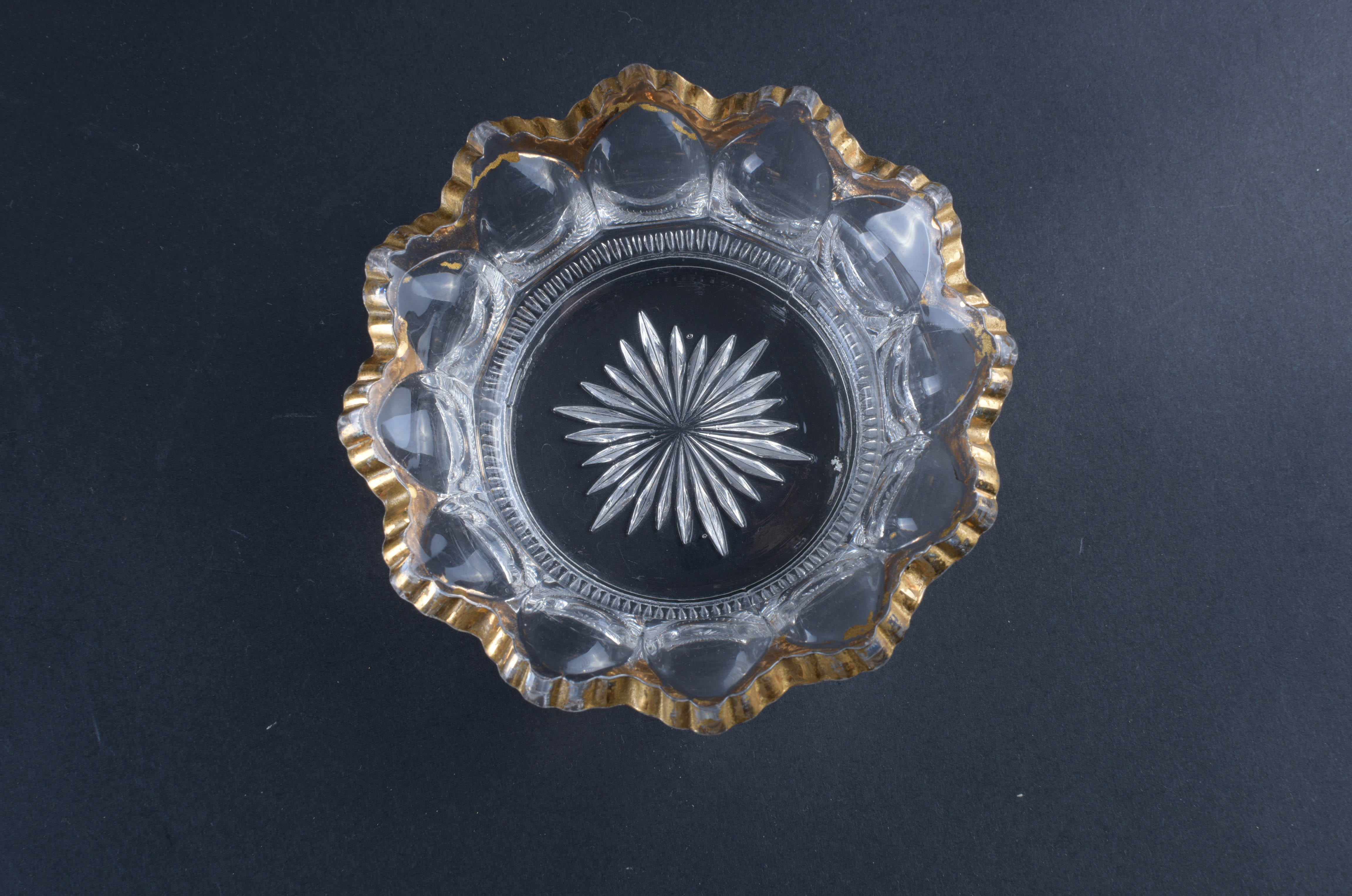 Heisey Glass Bowls with Gold Rims