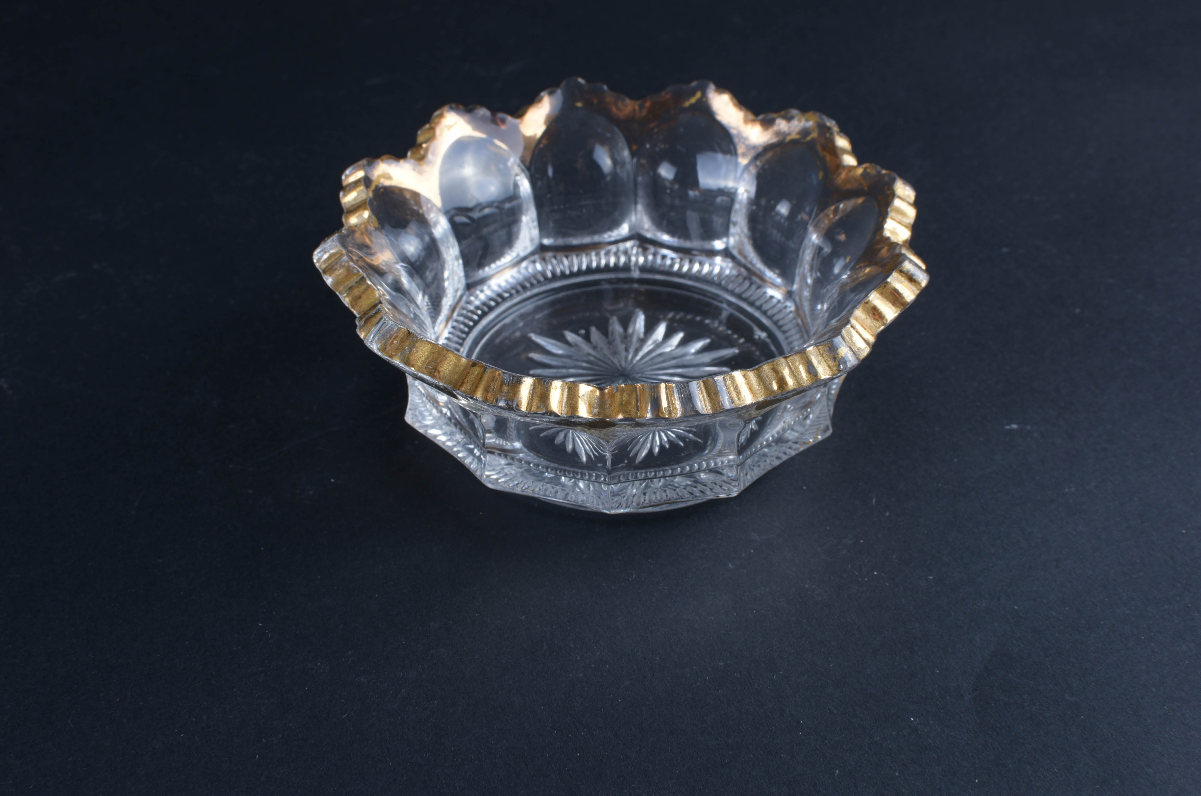Heisey Glass Bowls with Gold Rims
