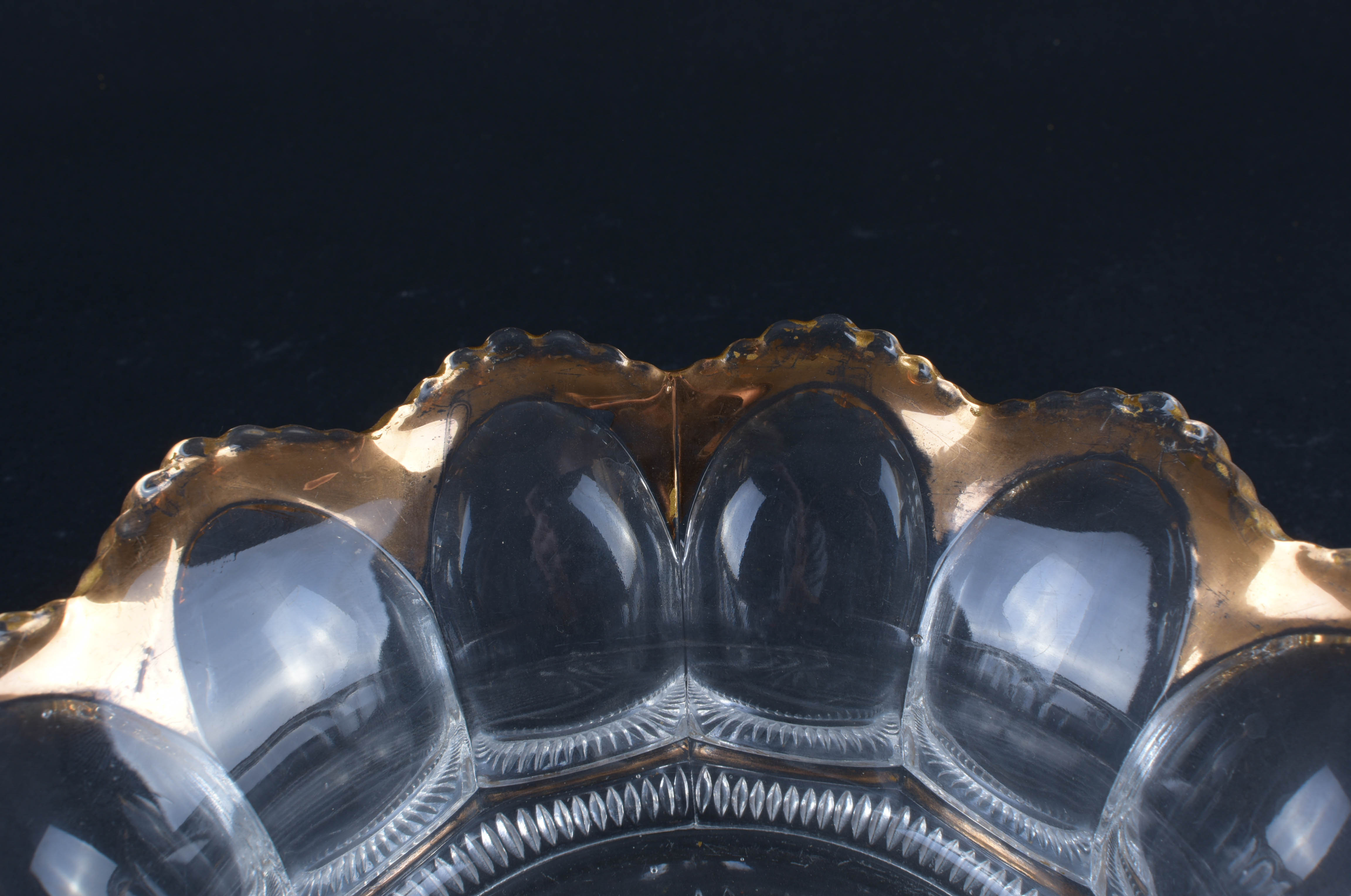 Heisey Glass Bowls with Gold Rims