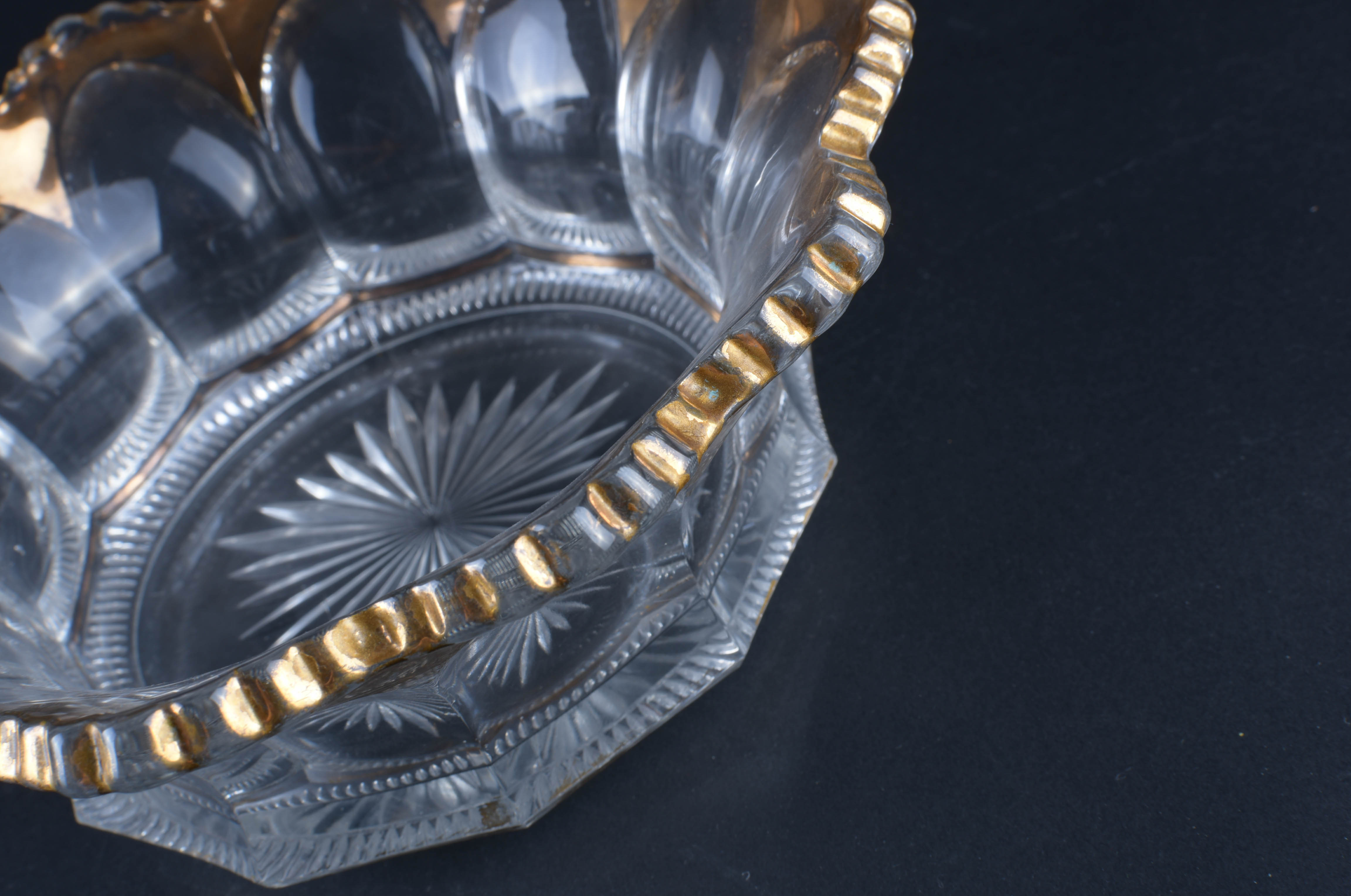 Heisey Glass Bowls with Gold Rims