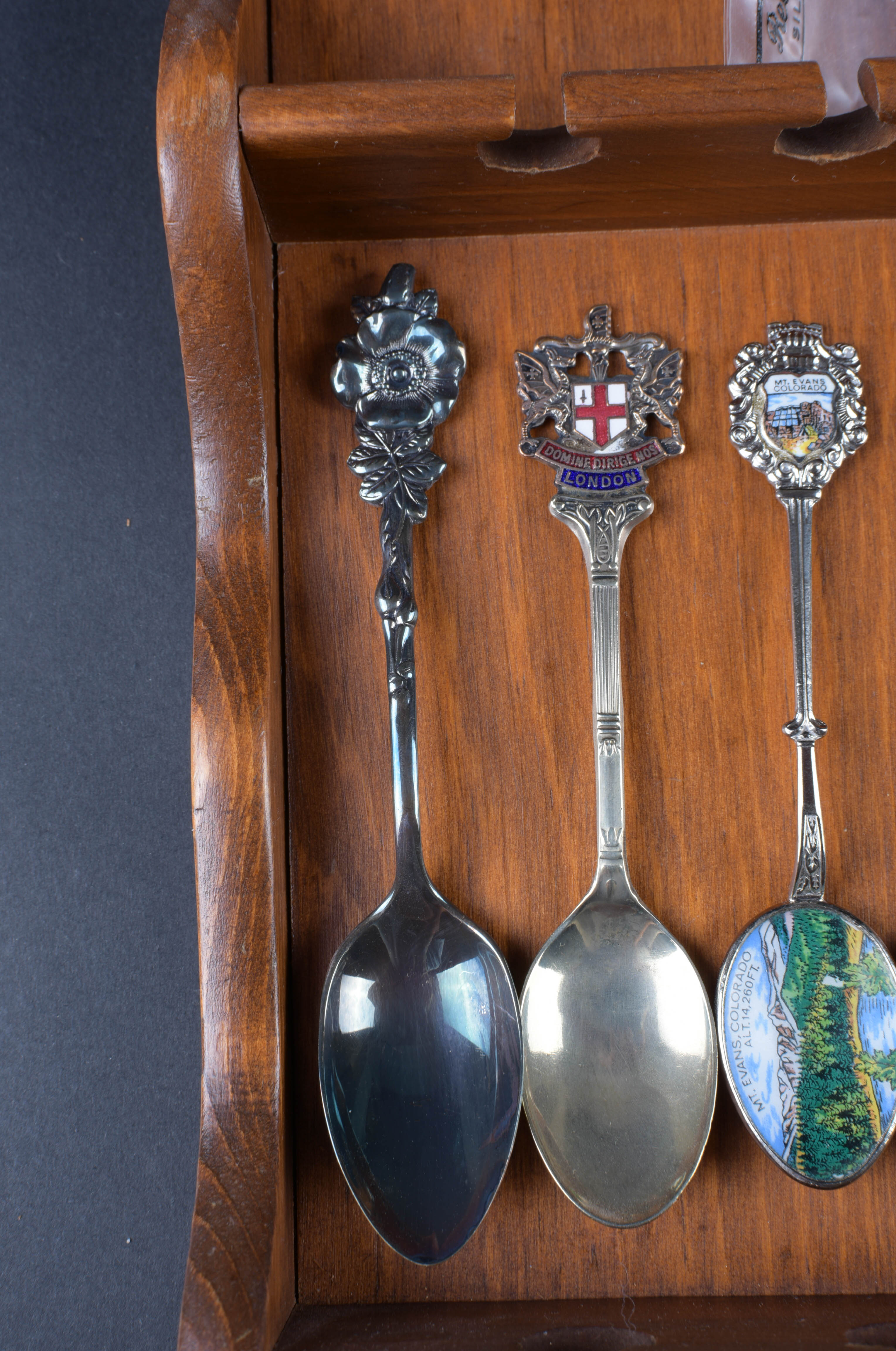 Spoon Display Rack with Set of Collector Spoons