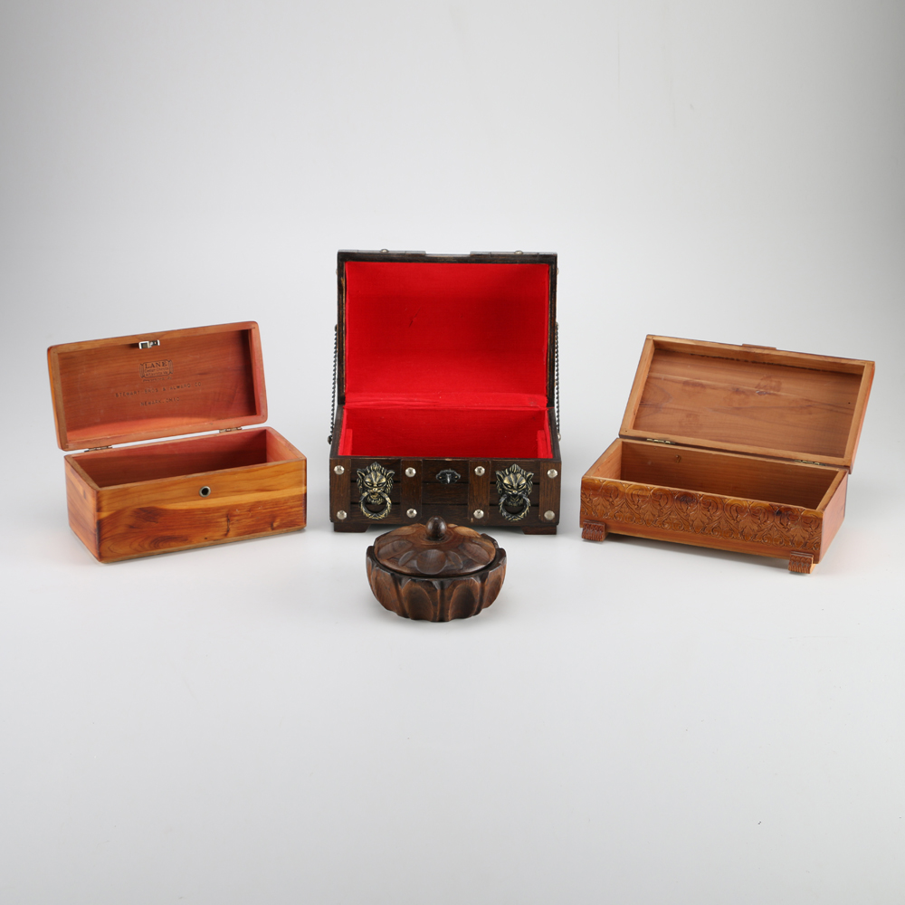 Set of Four Wooden Boxes