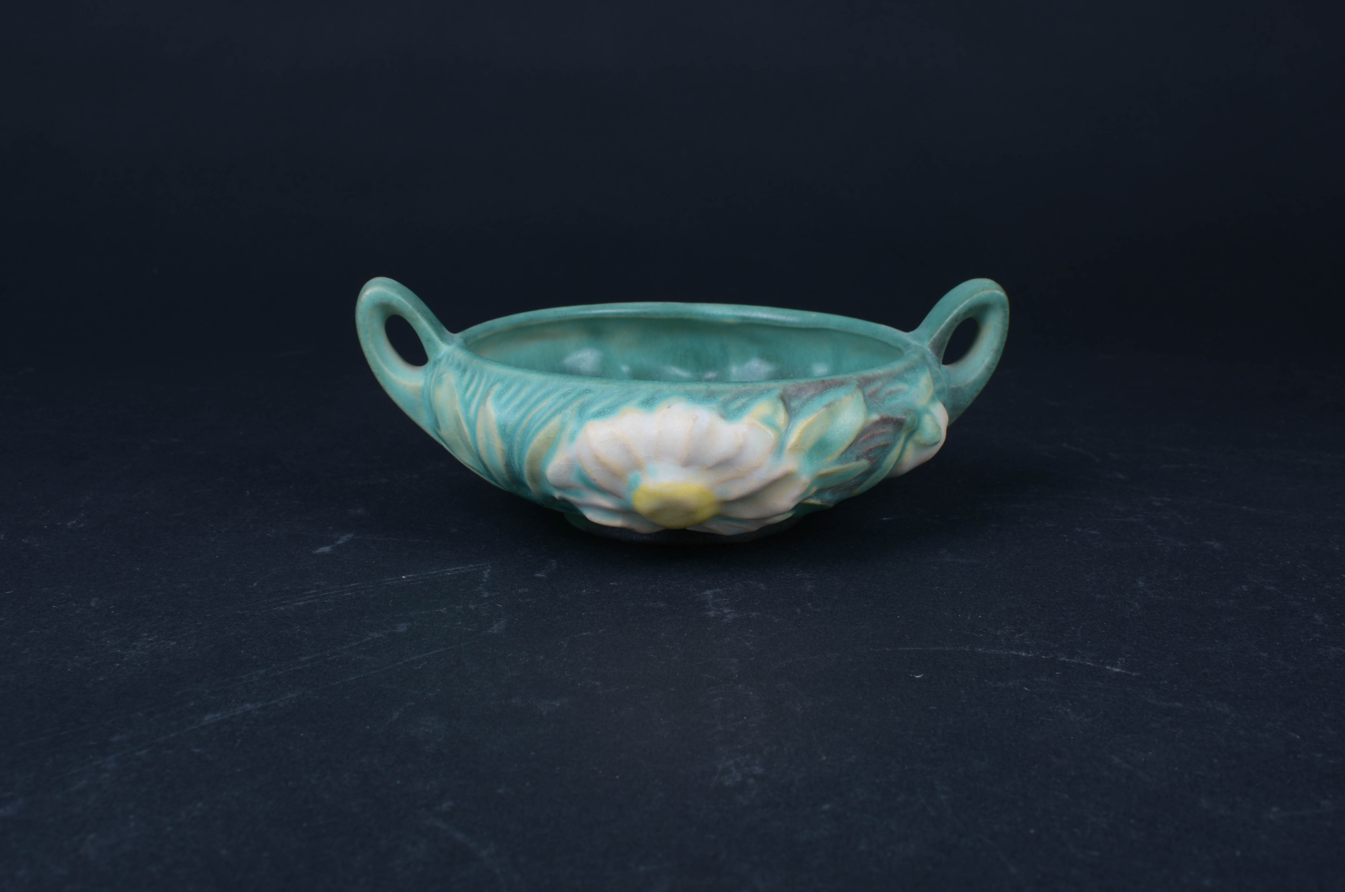 Vintage Roseville Teal Peony Tea Set