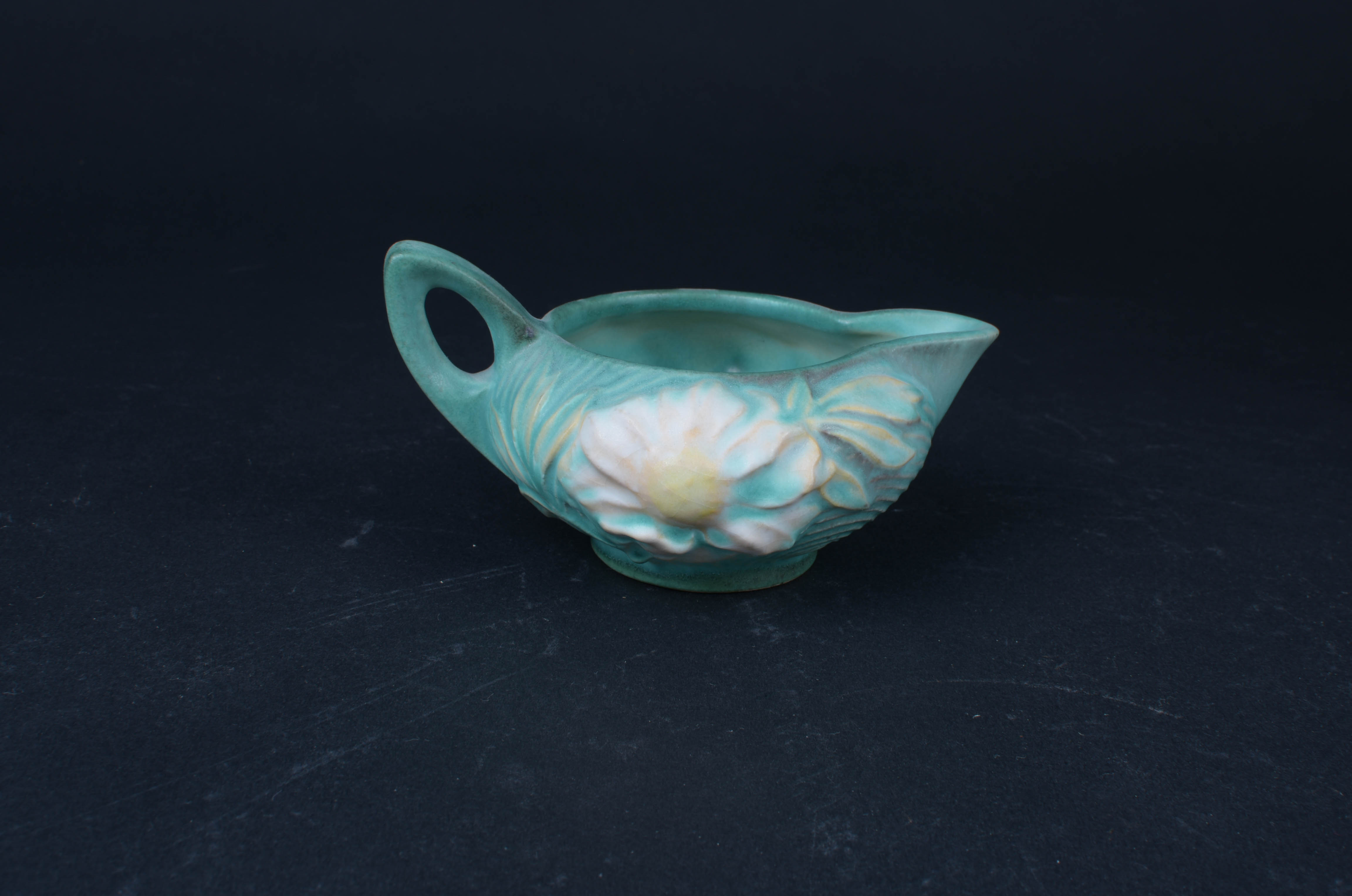 Vintage Roseville Teal Peony Tea Set