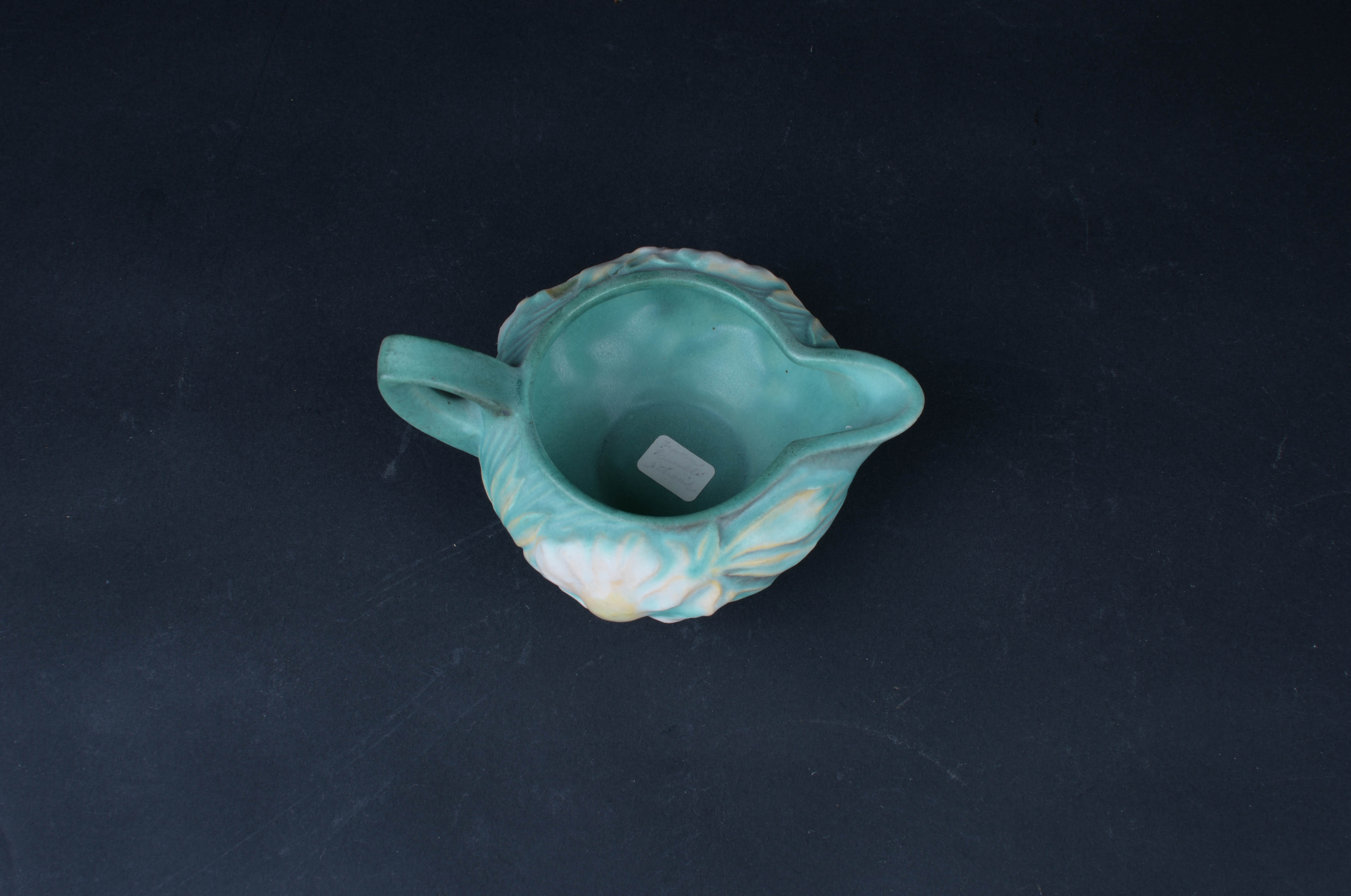 Vintage Roseville Teal Peony Tea Set