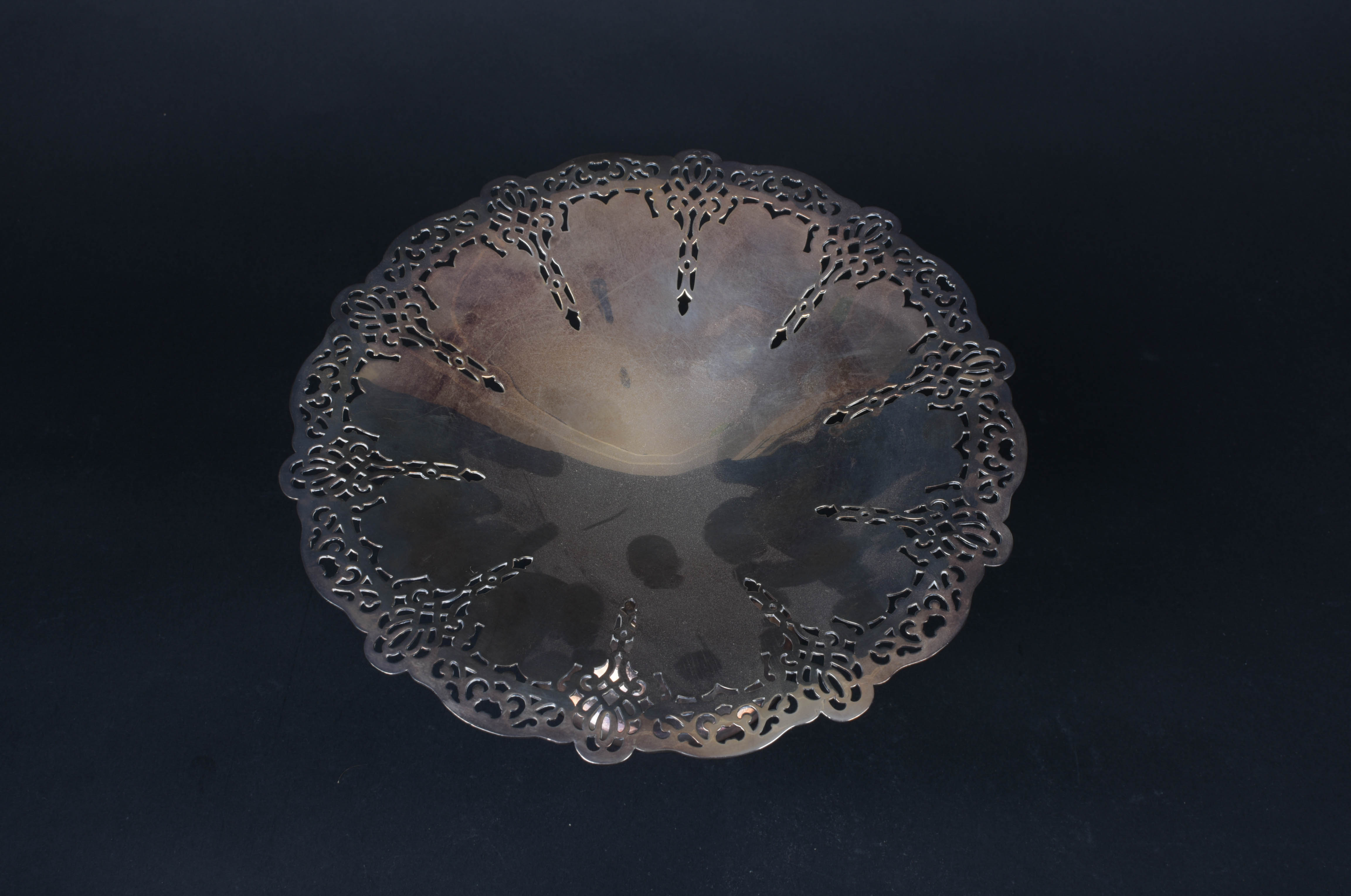 Set of Pierced Silver-Plated Serving Dishes