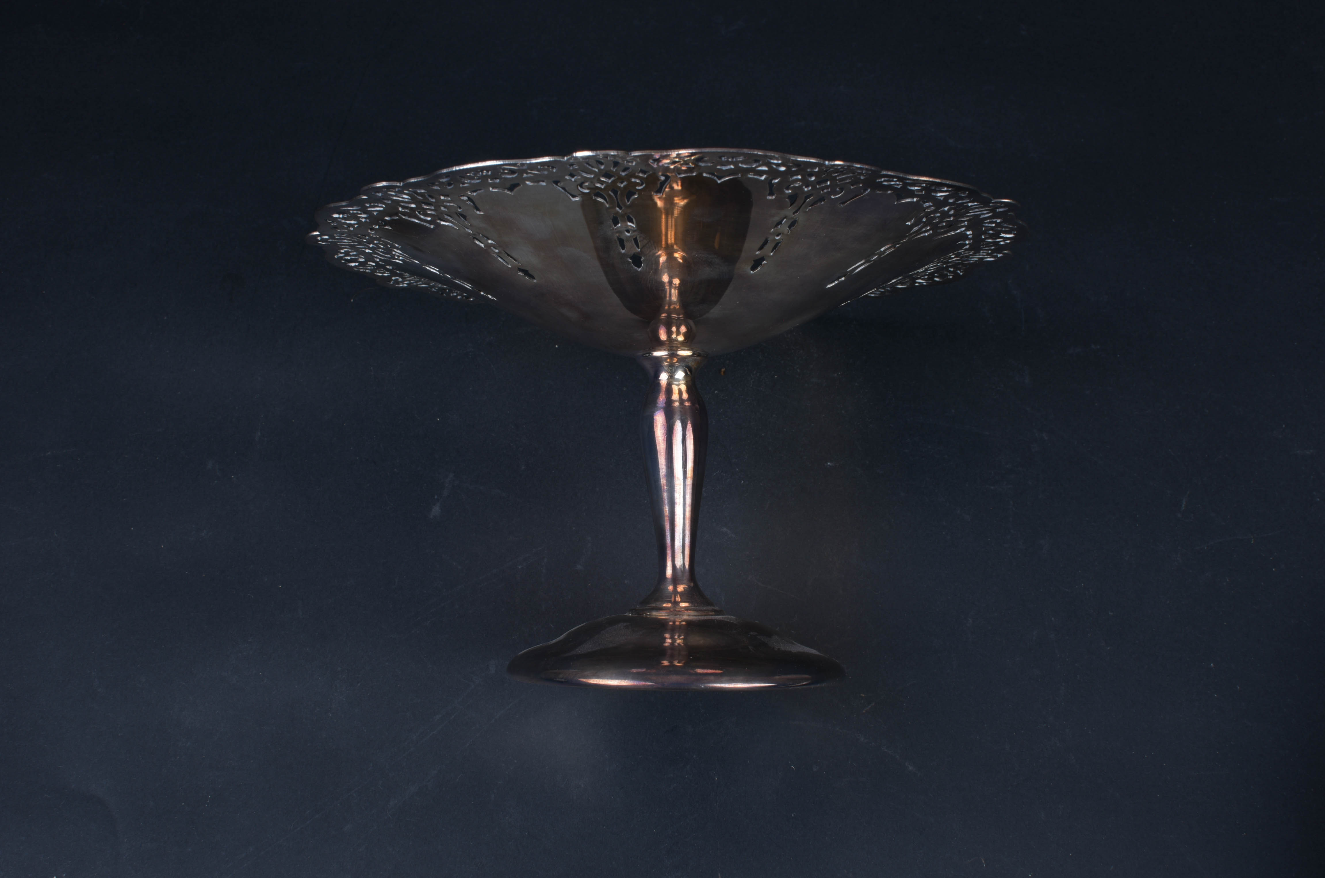 Set of Pierced Silver-Plated Serving Dishes