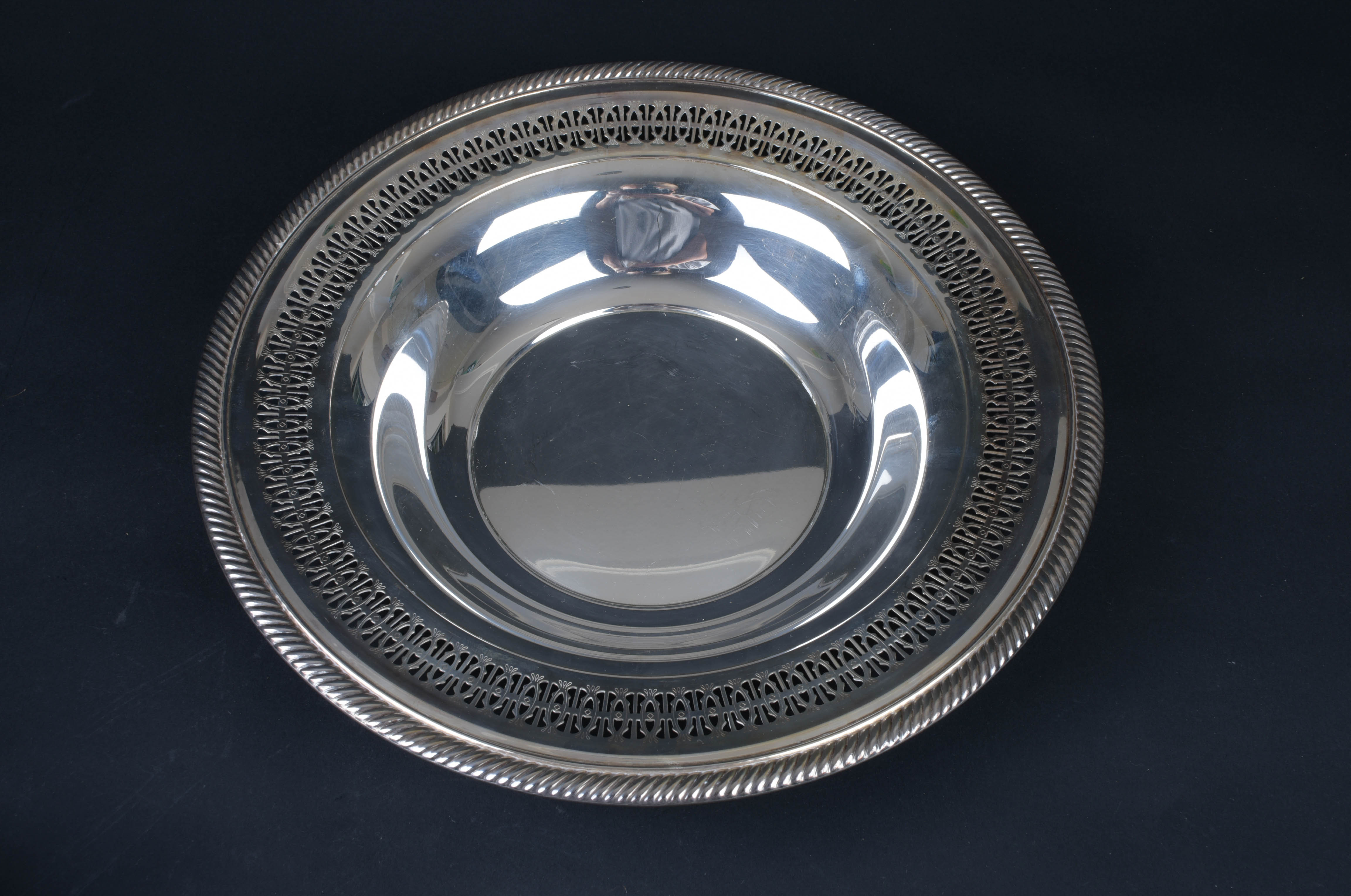Set of Pierced Silver-Plated Serving Dishes