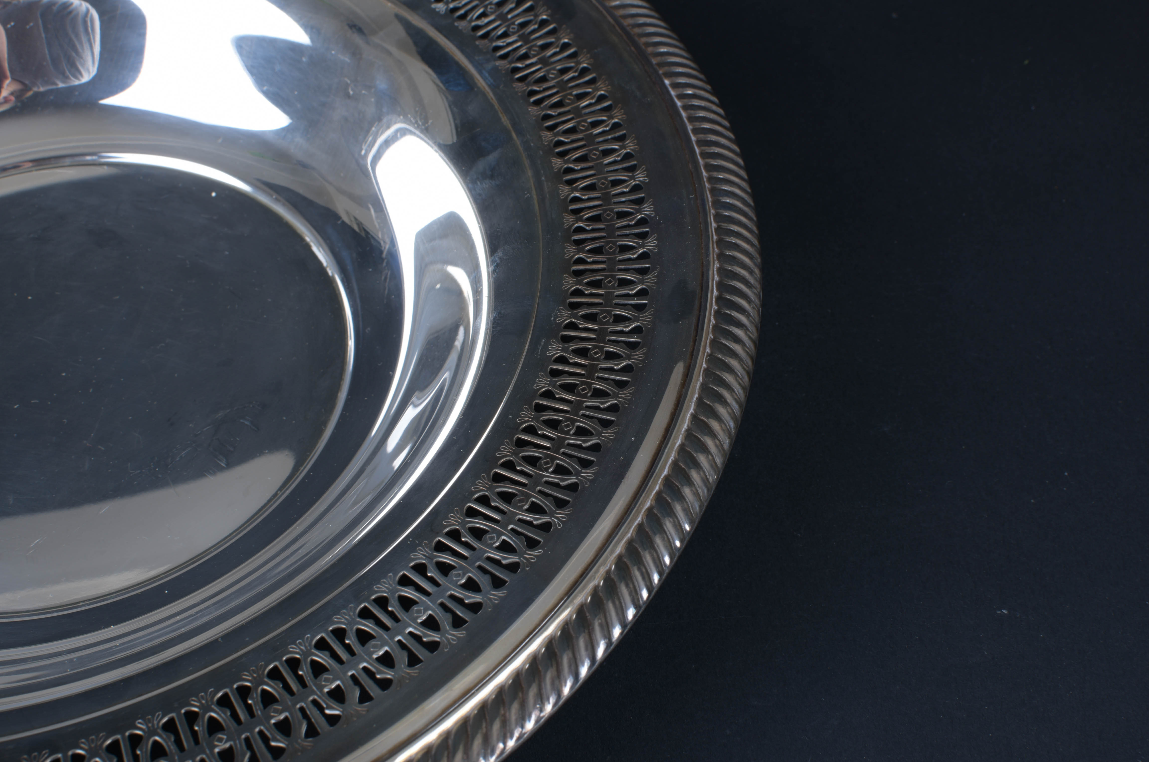 Set of Pierced Silver-Plated Serving Dishes