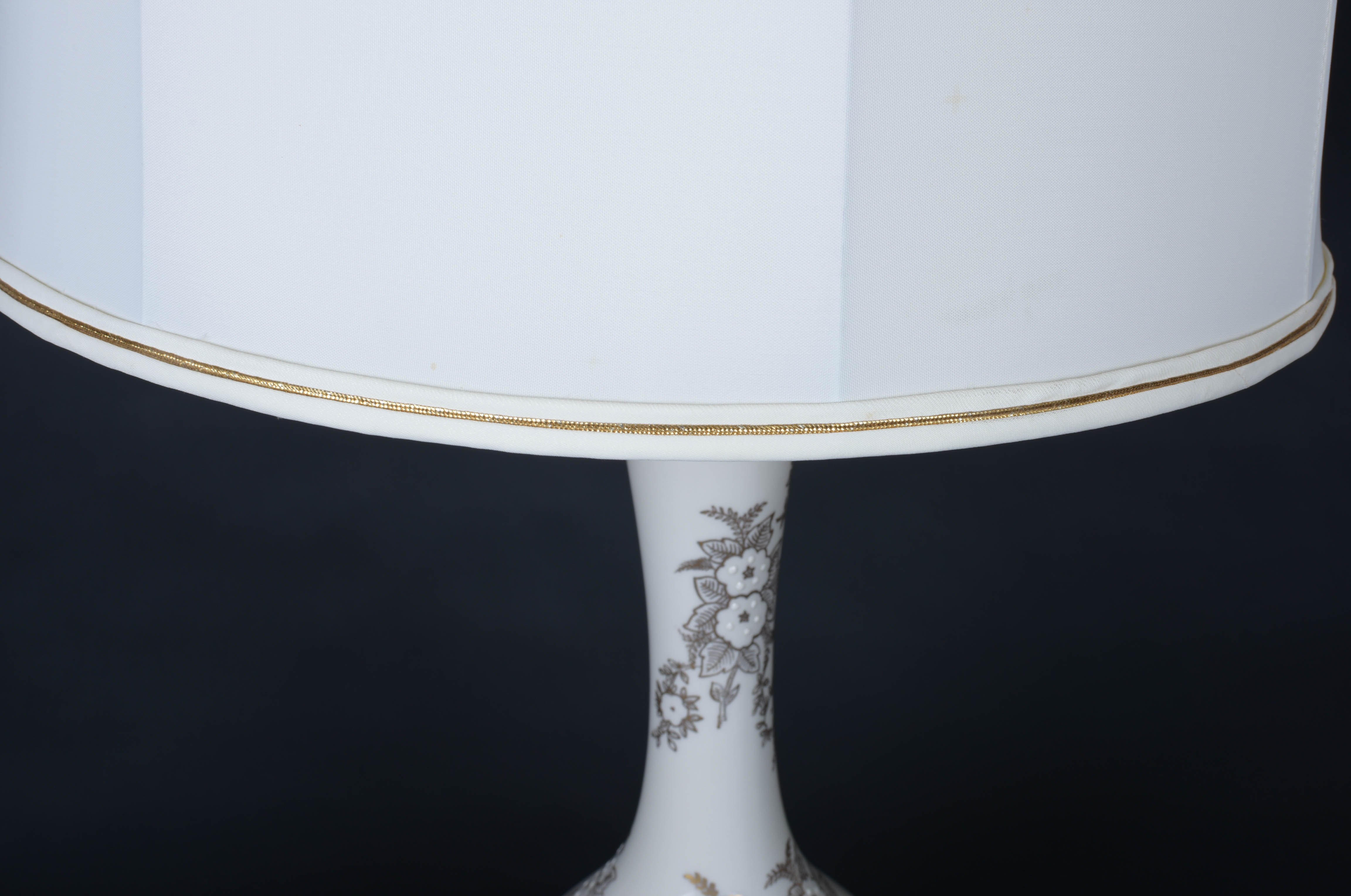 Vintage Table Lamp with Porcelain Base