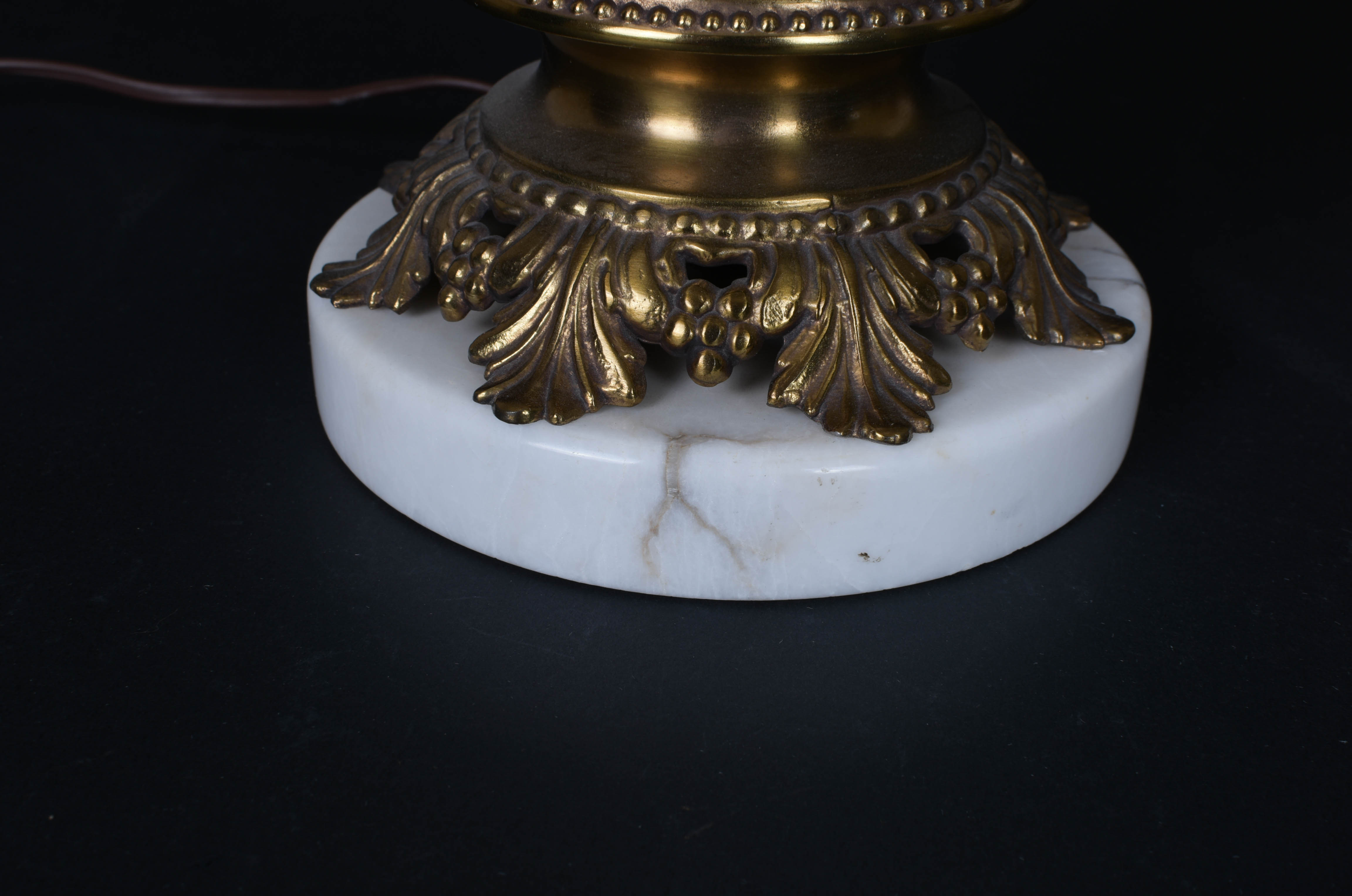 Vintage Table Lamp with Porcelain Base