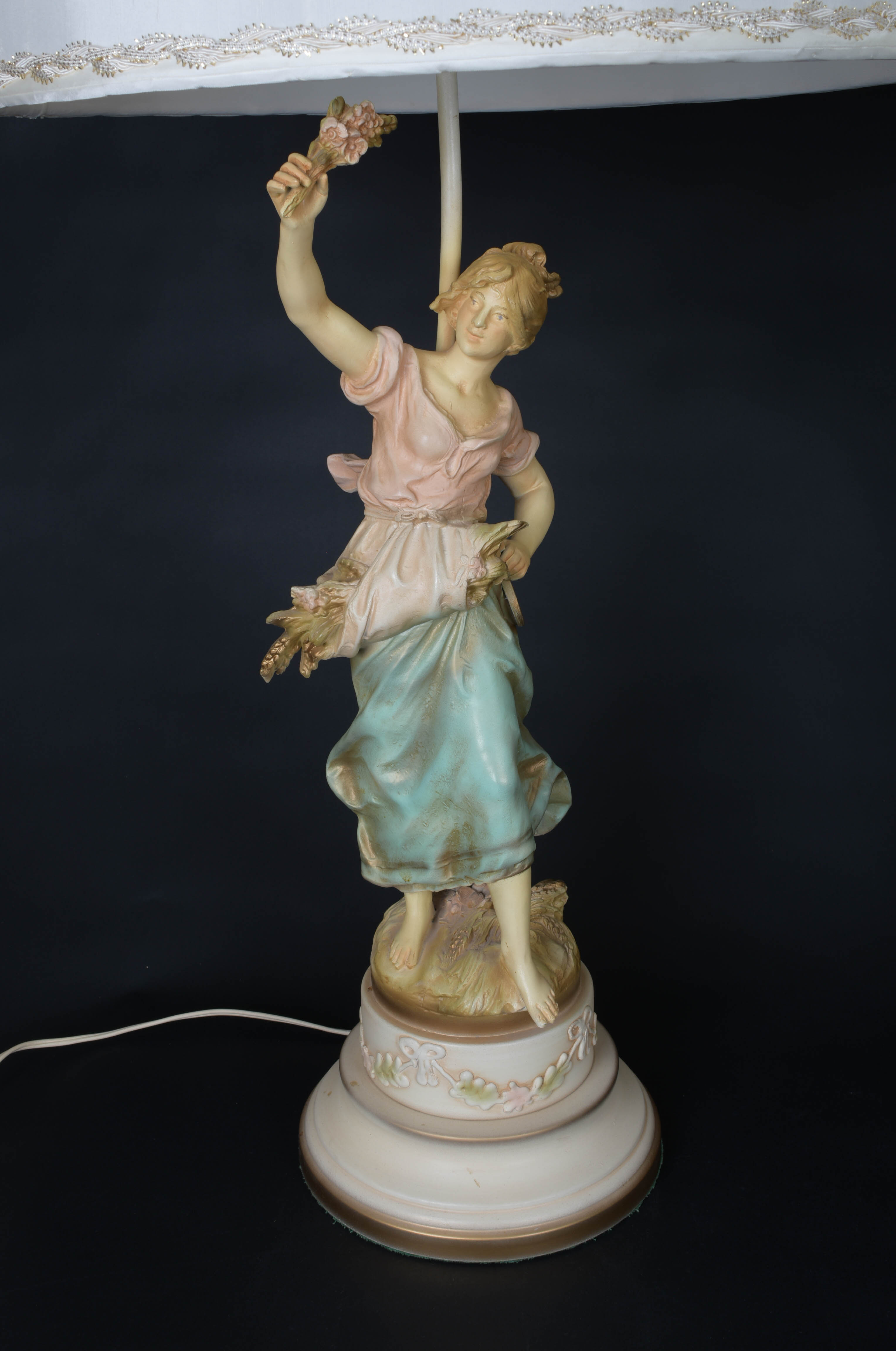 Pair of Vintage Auguste Moreau Figural Lamps
