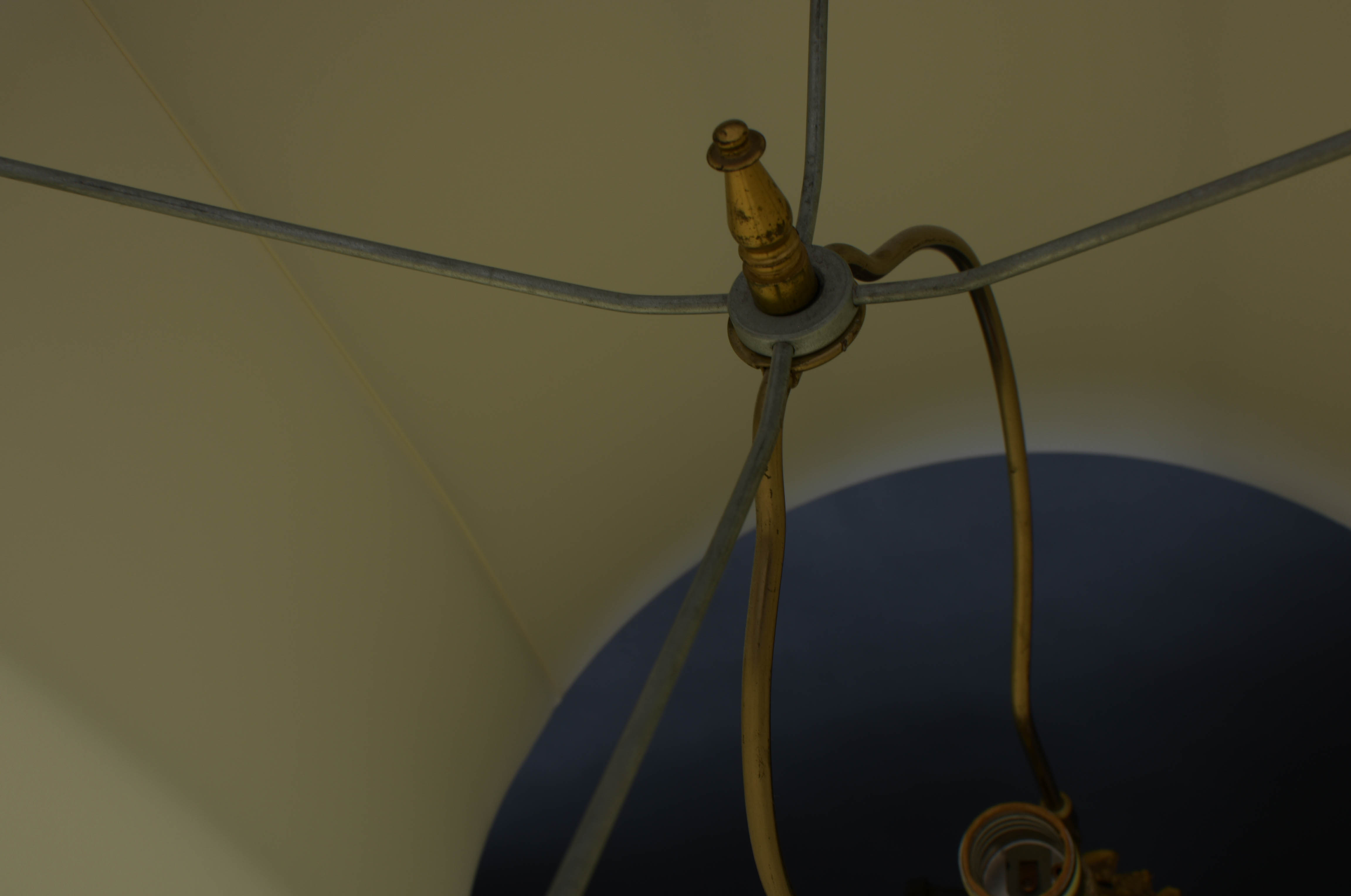 Vintage Table Lamp with Porcelain Base