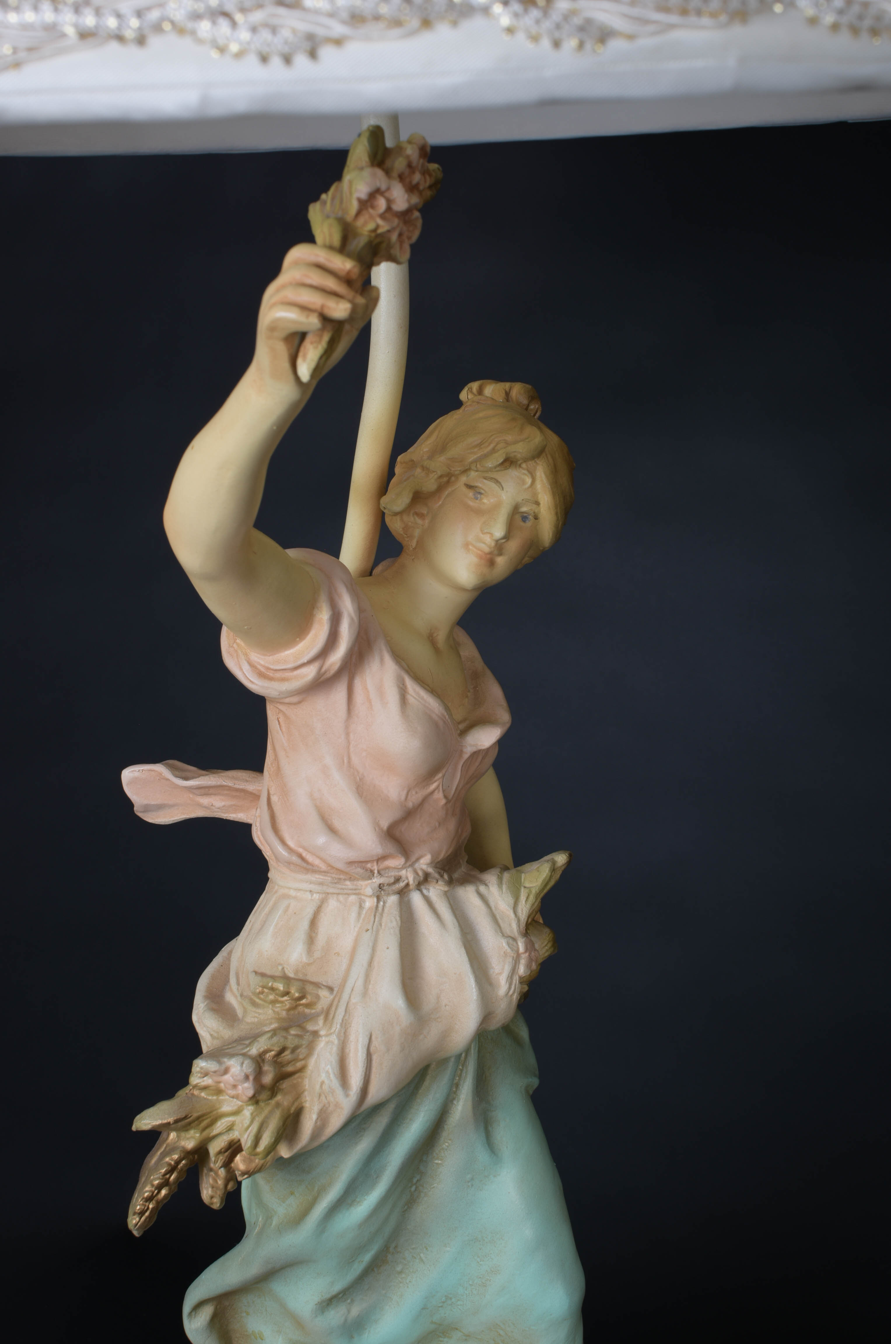 Pair of Vintage Auguste Moreau Figural Lamps