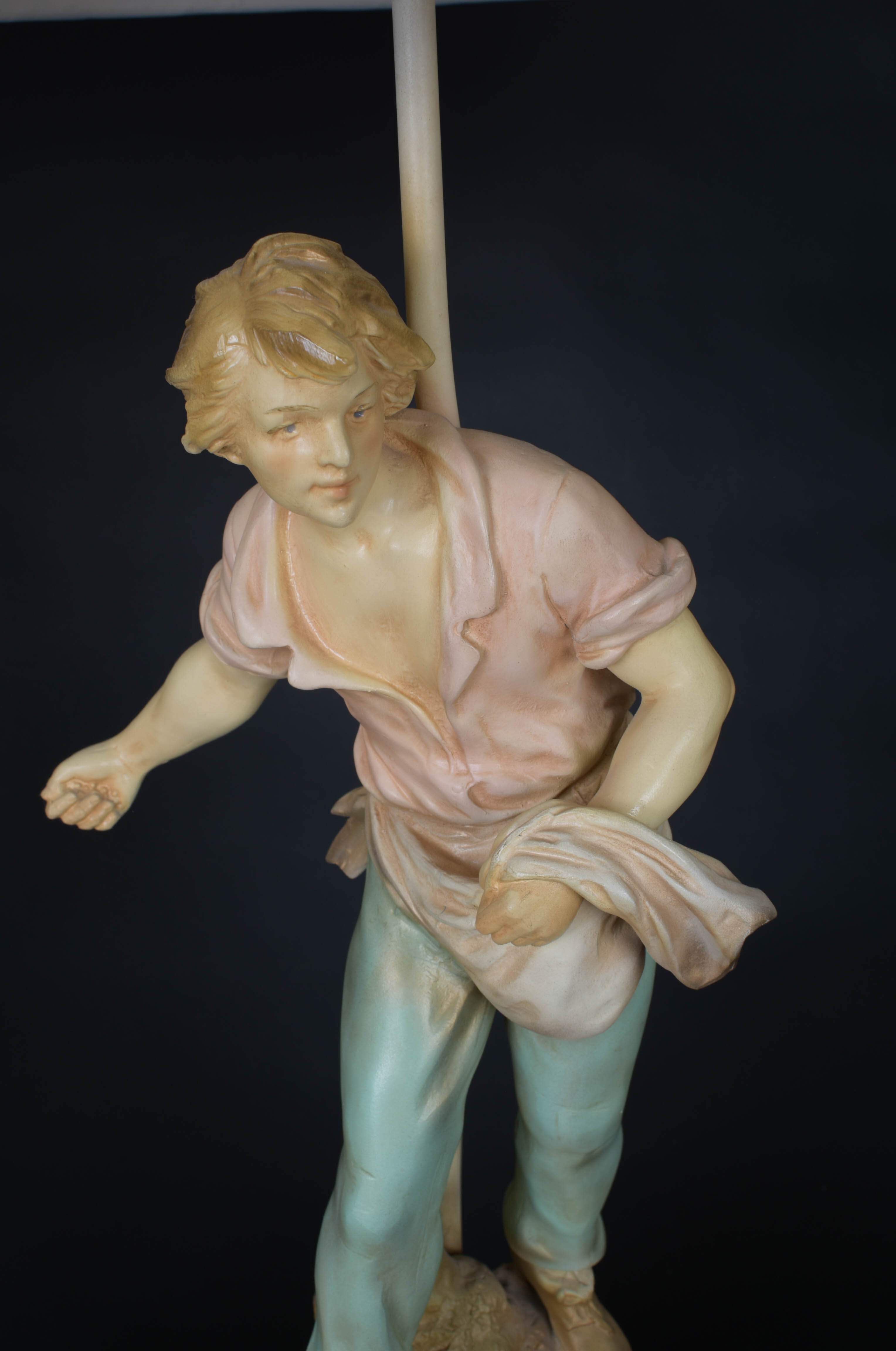 Pair of Vintage Auguste Moreau Figural Lamps