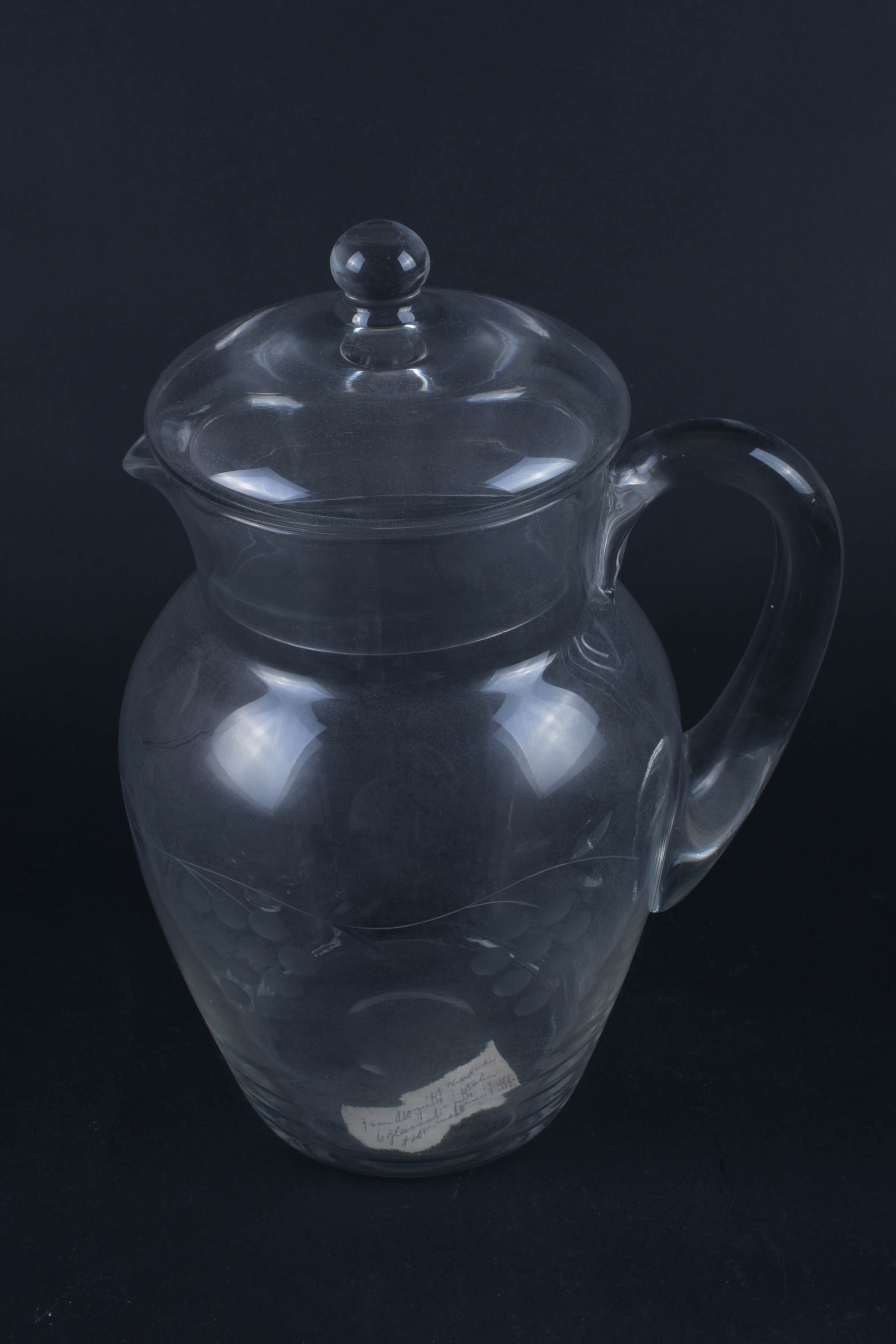 Grape Etched Champagne Glassware