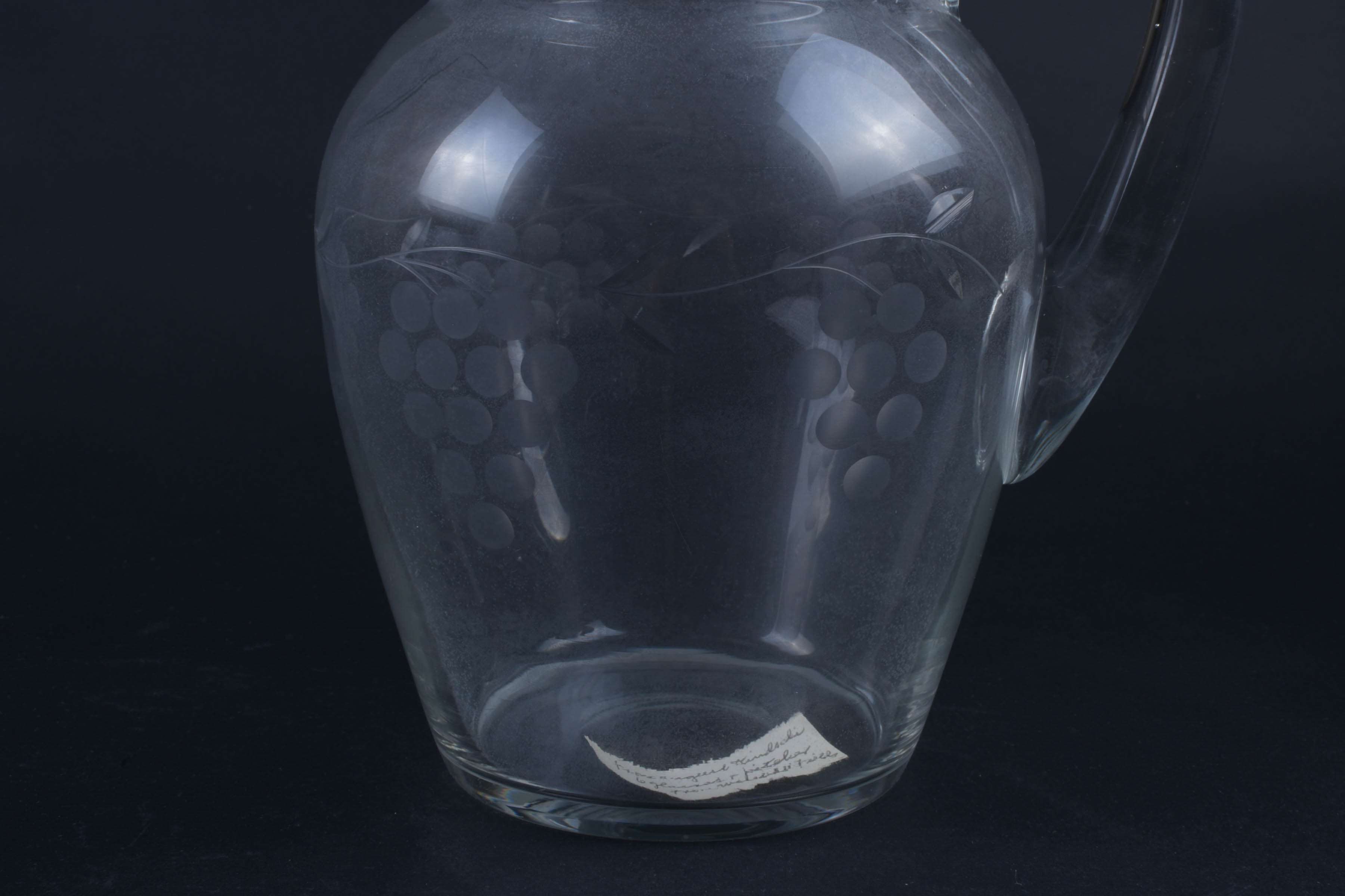 Grape Etched Champagne Glassware