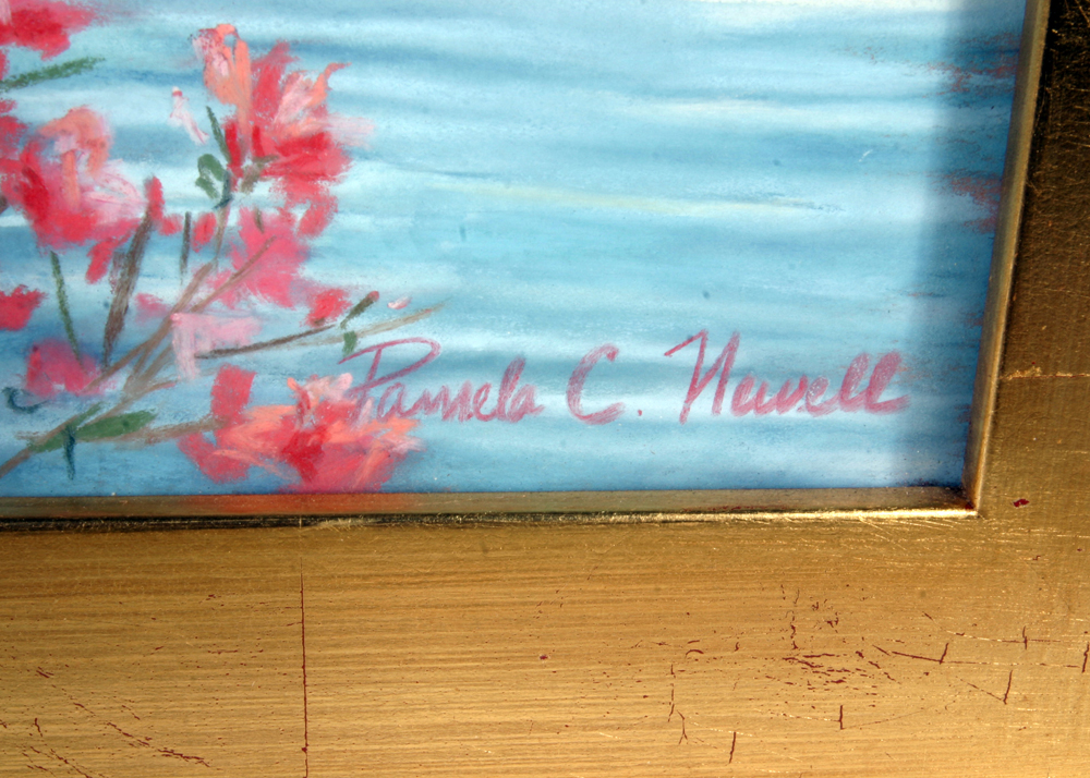 Signed, Original Landscape Chalk Pastel Drawing by Indiana Artist Pamela Newell