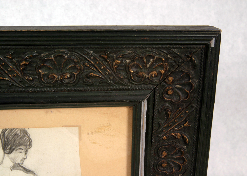 Pencil Sketch Attributed to Listed Indiana Artist L.O. Griffith