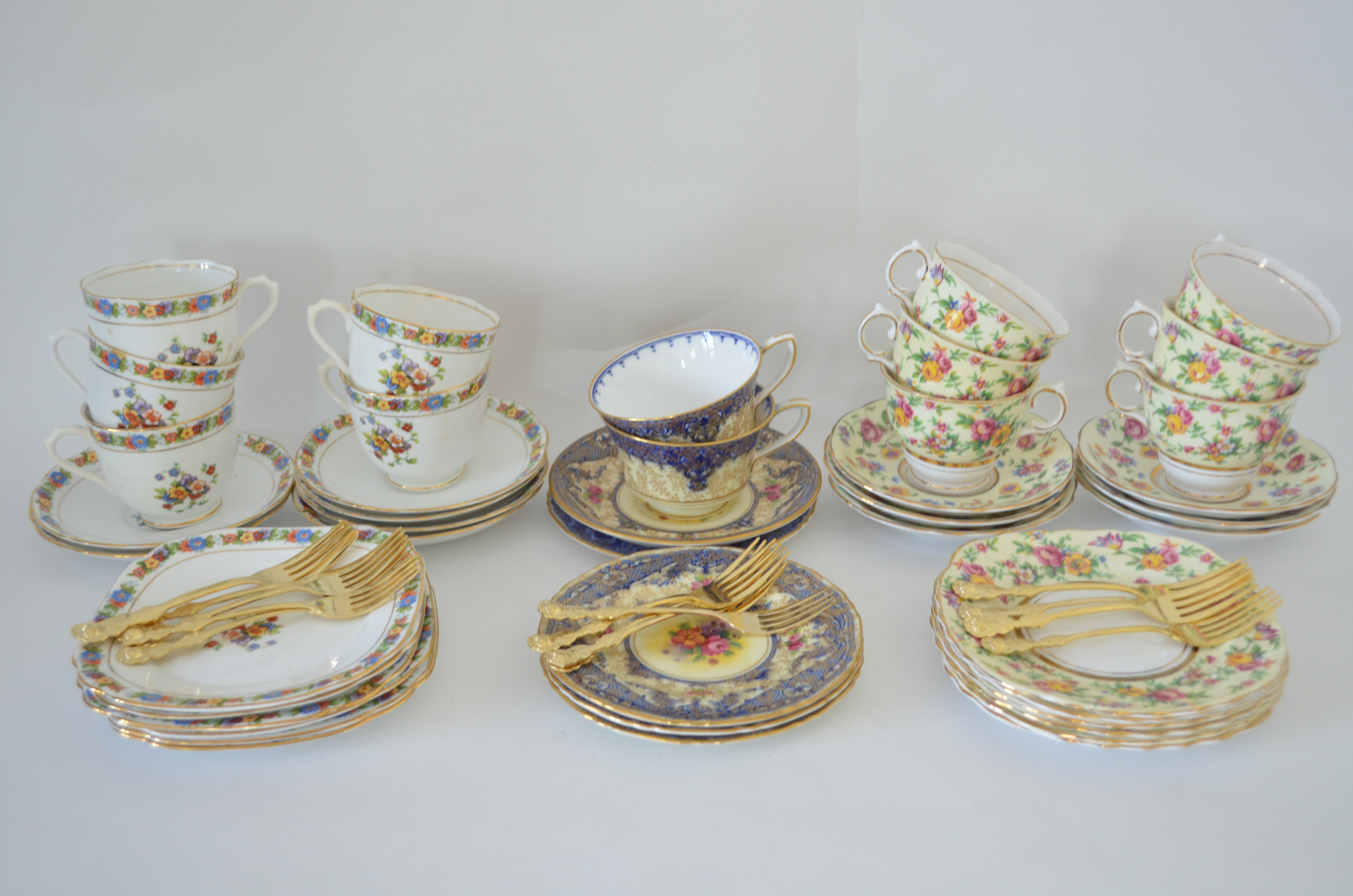 Vintage Floral English Bone China Including Royal Worcester