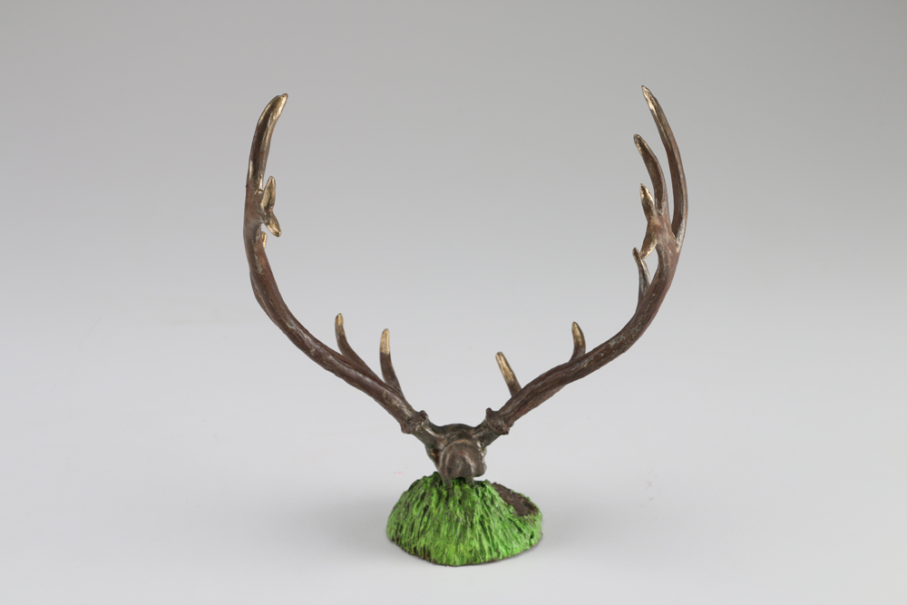 Limited Edition Vic Lemmon "Big Horns Where Eagles Fly" Stag Skull Sculpture