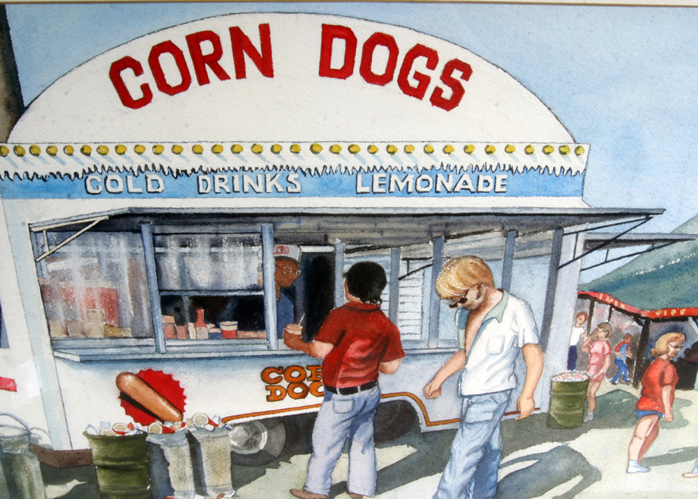 Signed, Original Watercolor by Listed Indiana Artist Doe Crapo