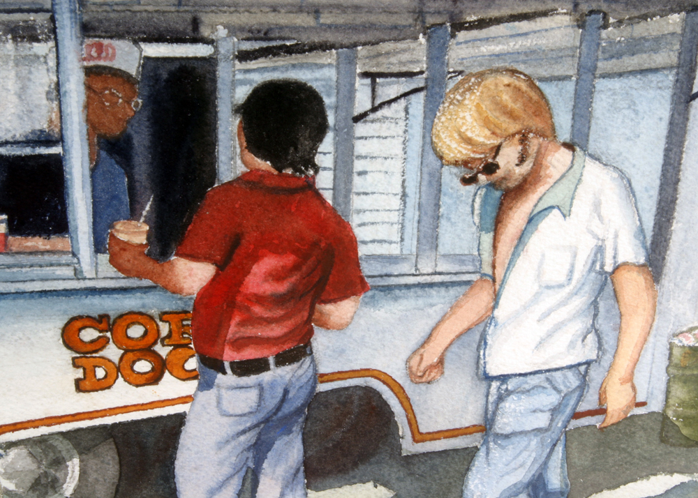 Signed, Original Watercolor by Listed Indiana Artist Doe Crapo