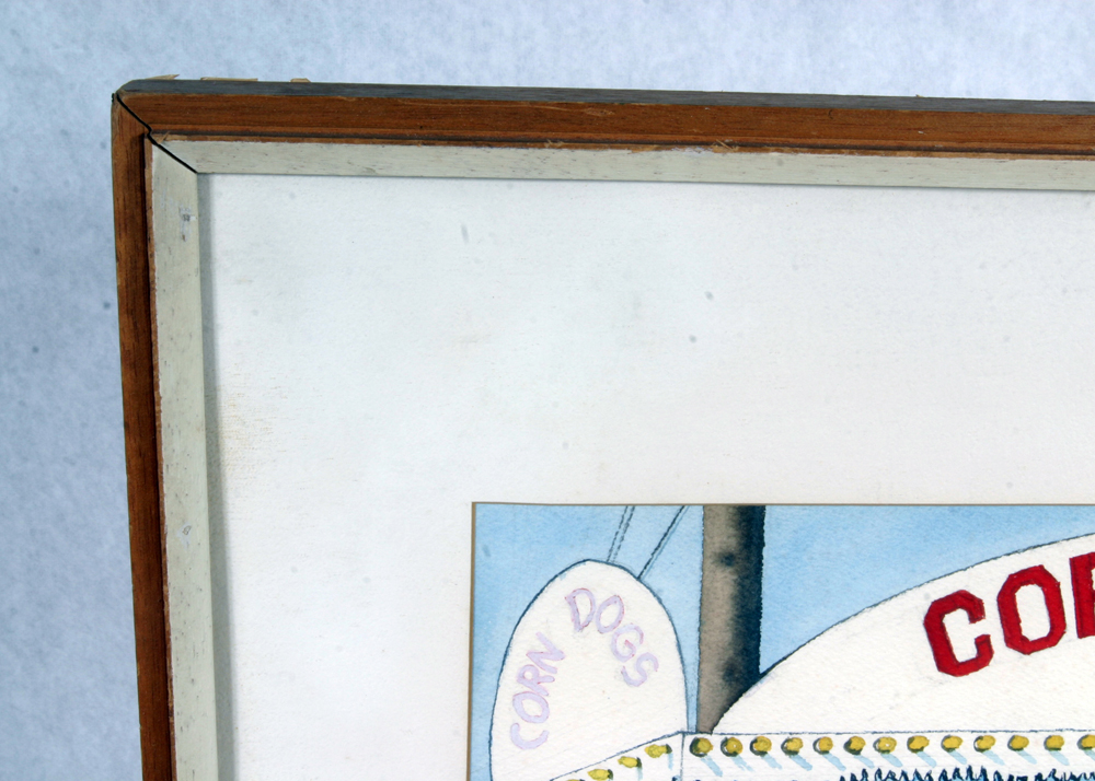 Signed, Original Watercolor by Listed Indiana Artist Doe Crapo