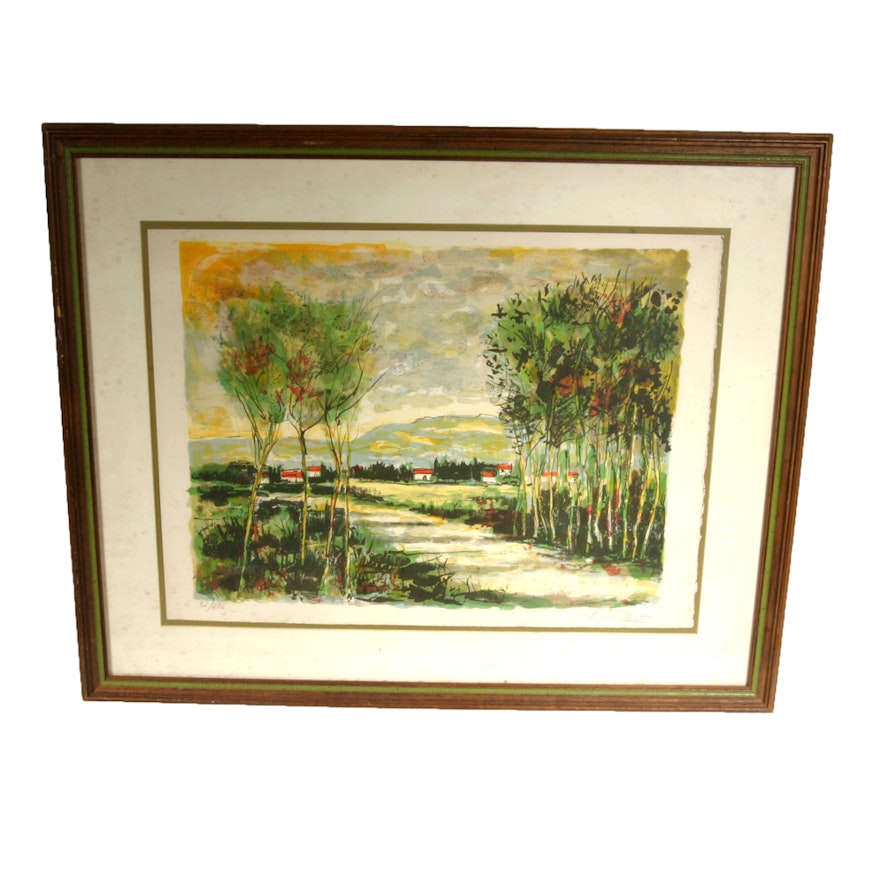 Signed, Limited Edition Color Lithograph by Listed Artist Bertoldo Taubert