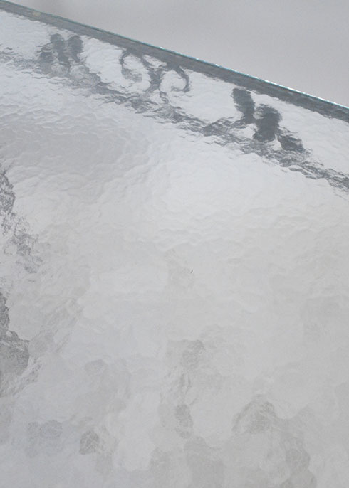 Glass and Wrought Iron Patio Table with Six Chairs