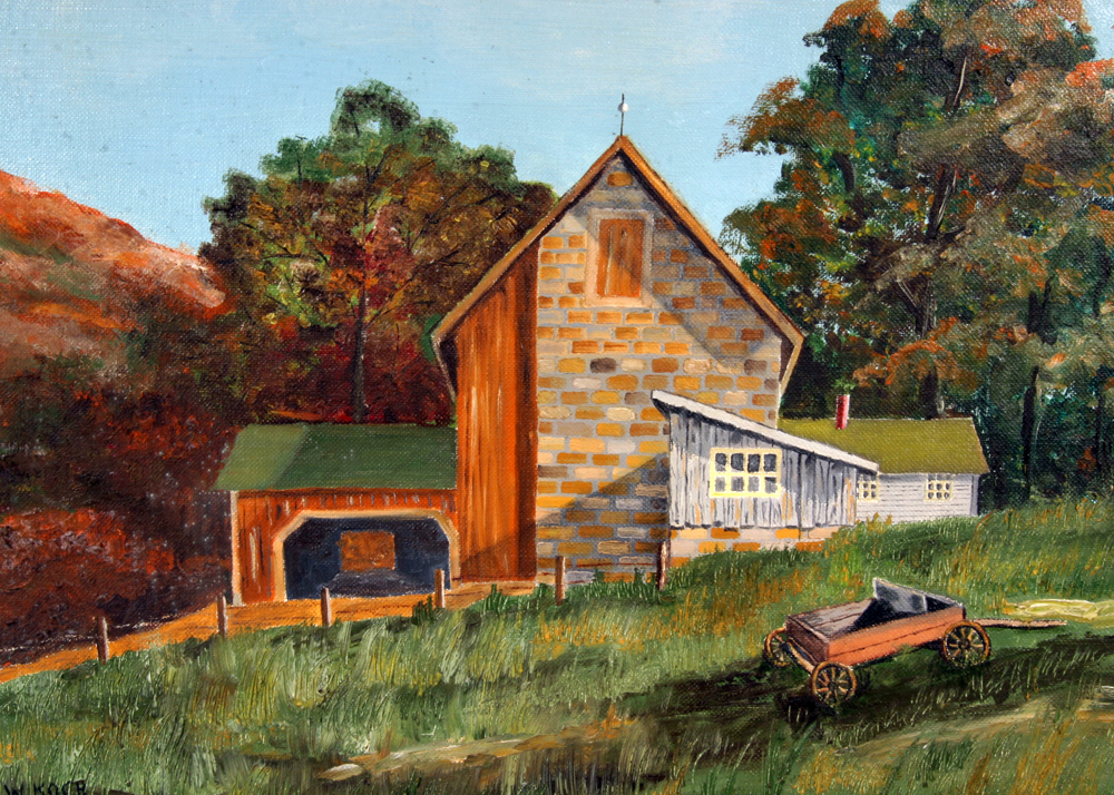 Signed, Original Oil on Board Painting by Indiana Artist W. Koch