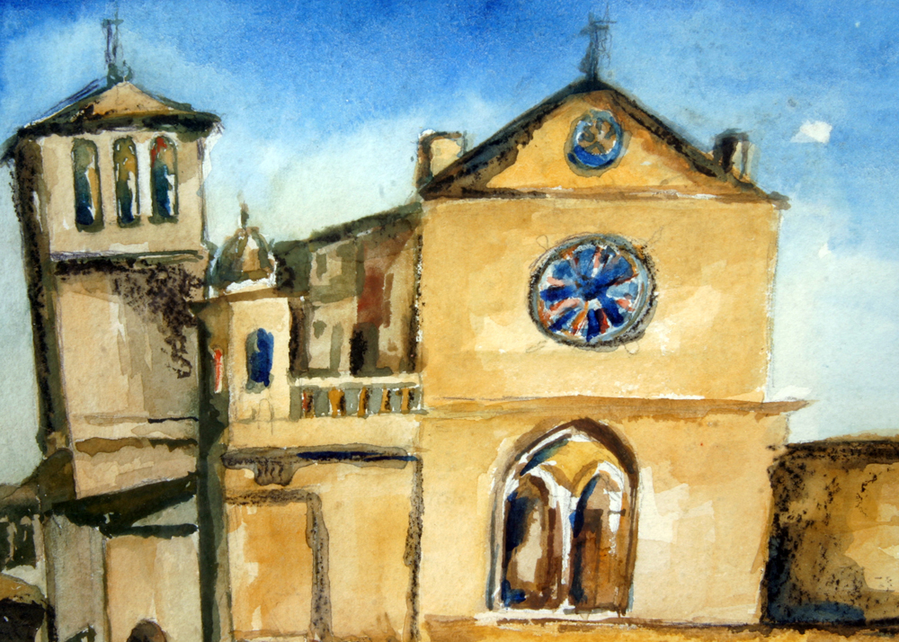 Signed, Original Watercolor by Indiana Artist Marie E. Lutz