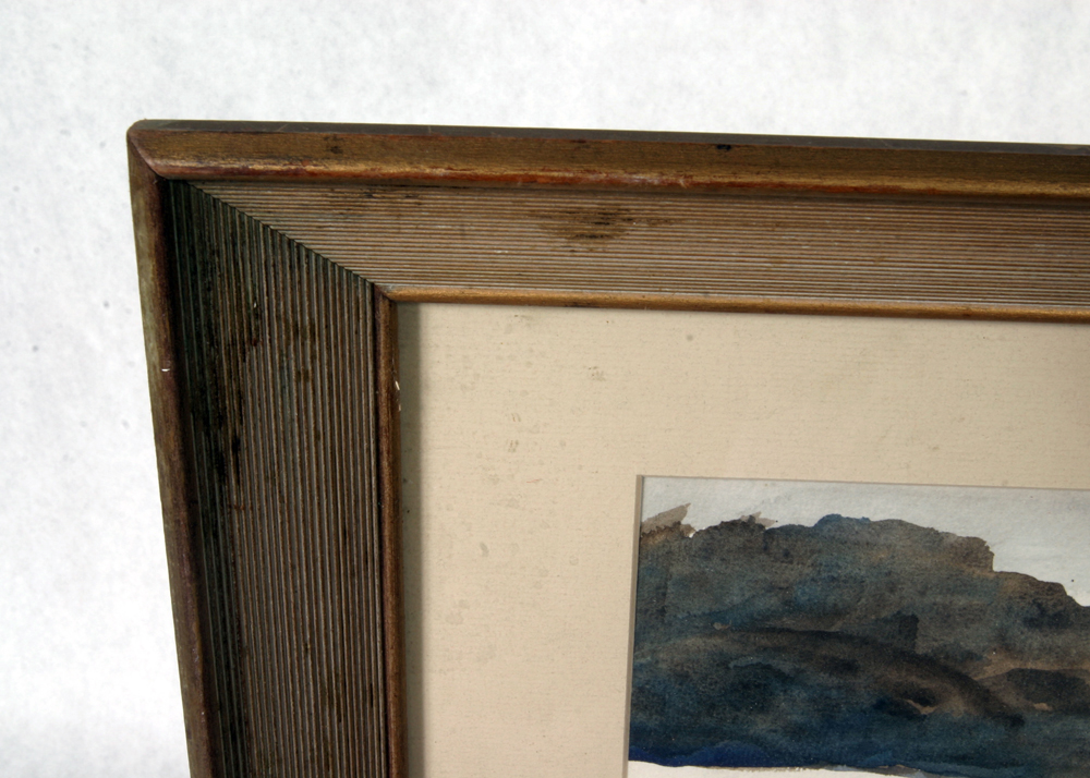 Signed, Original Watercolor of Niagra Falls by Listed Indiana Artist Louis William Bonsib