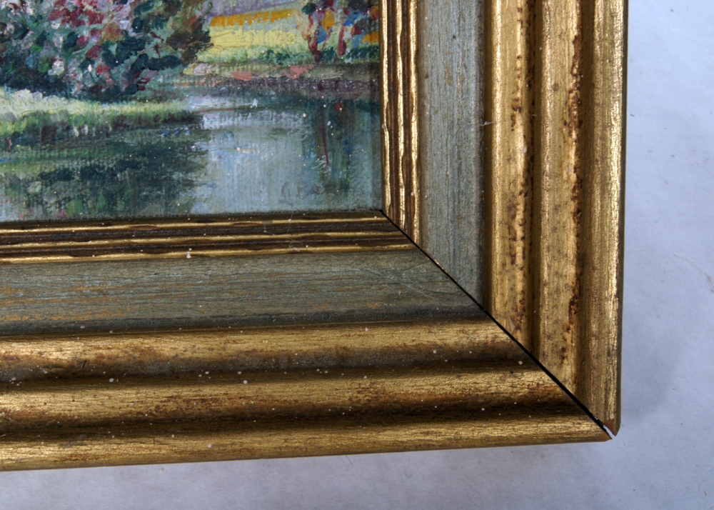 Original, Signed 1941 Oil on Board Painting by Listed Indiana Artist Glenn F. Bastian