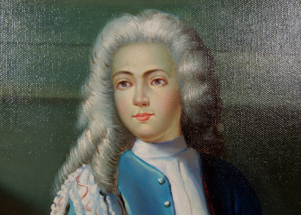 Framed Signed Oil on Canvas Double Portrait Painting