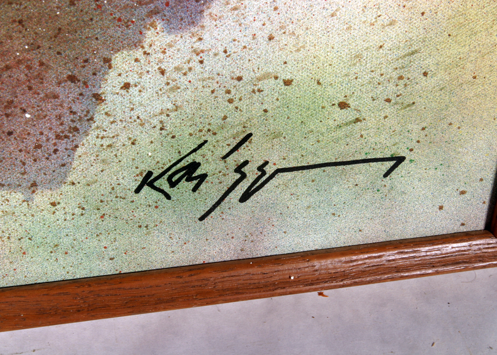 Signed, Original Oil on Canvas Painting of Indiana