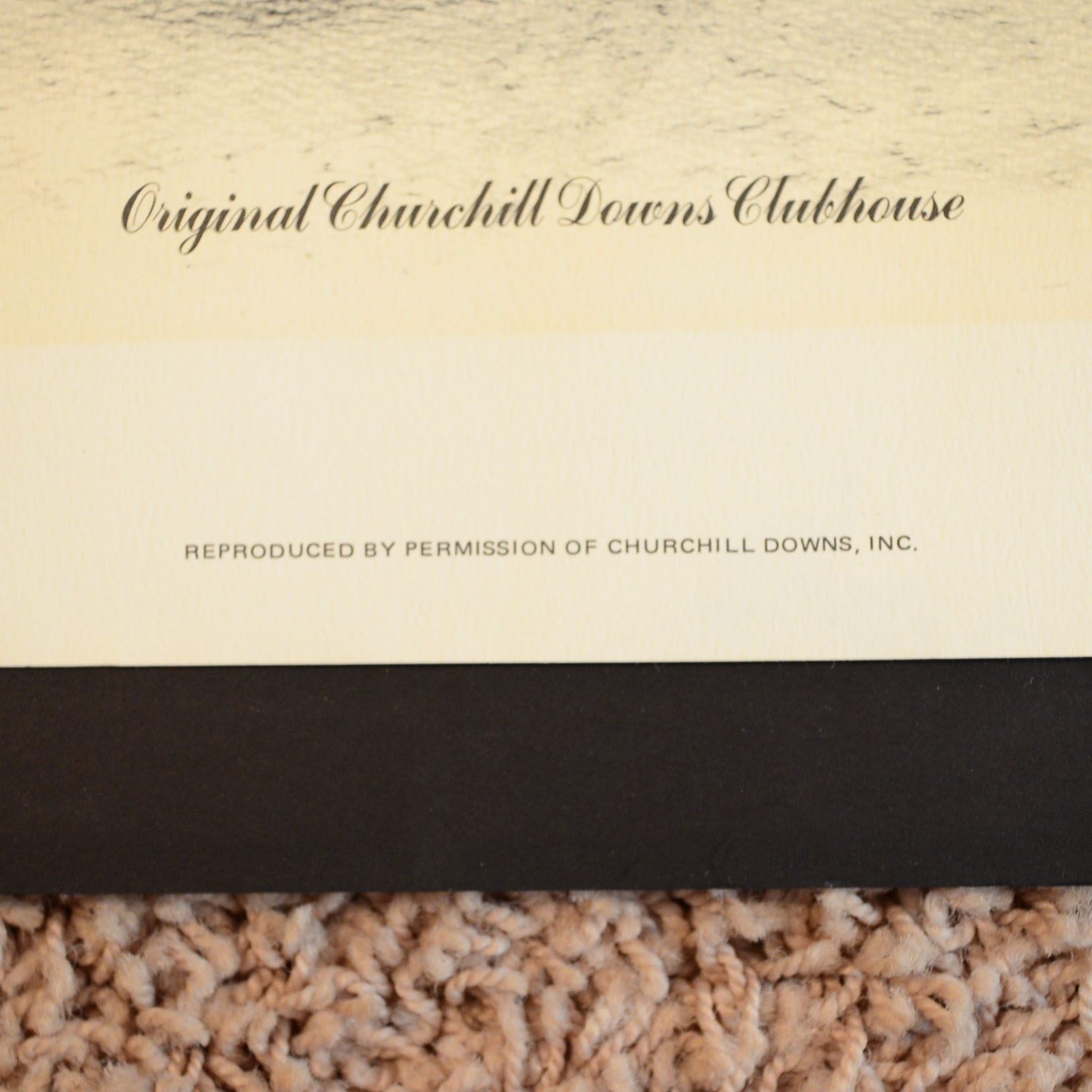 James L. Puckett  "Original Churchill Downs Clubhouse" Offset Lithograph